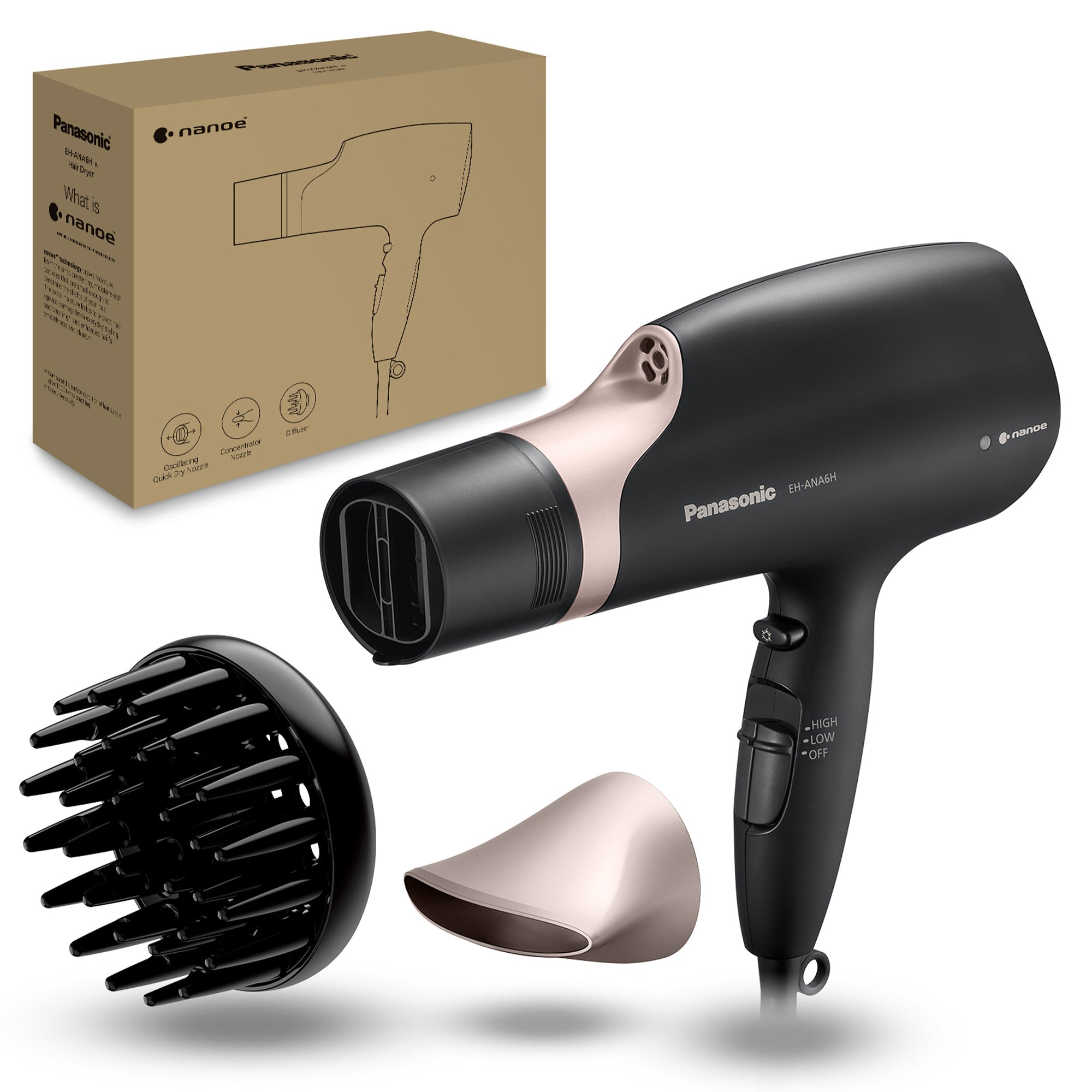 nanoe™ Hair Dryer with Oscillating Quick-Dry Nozzle