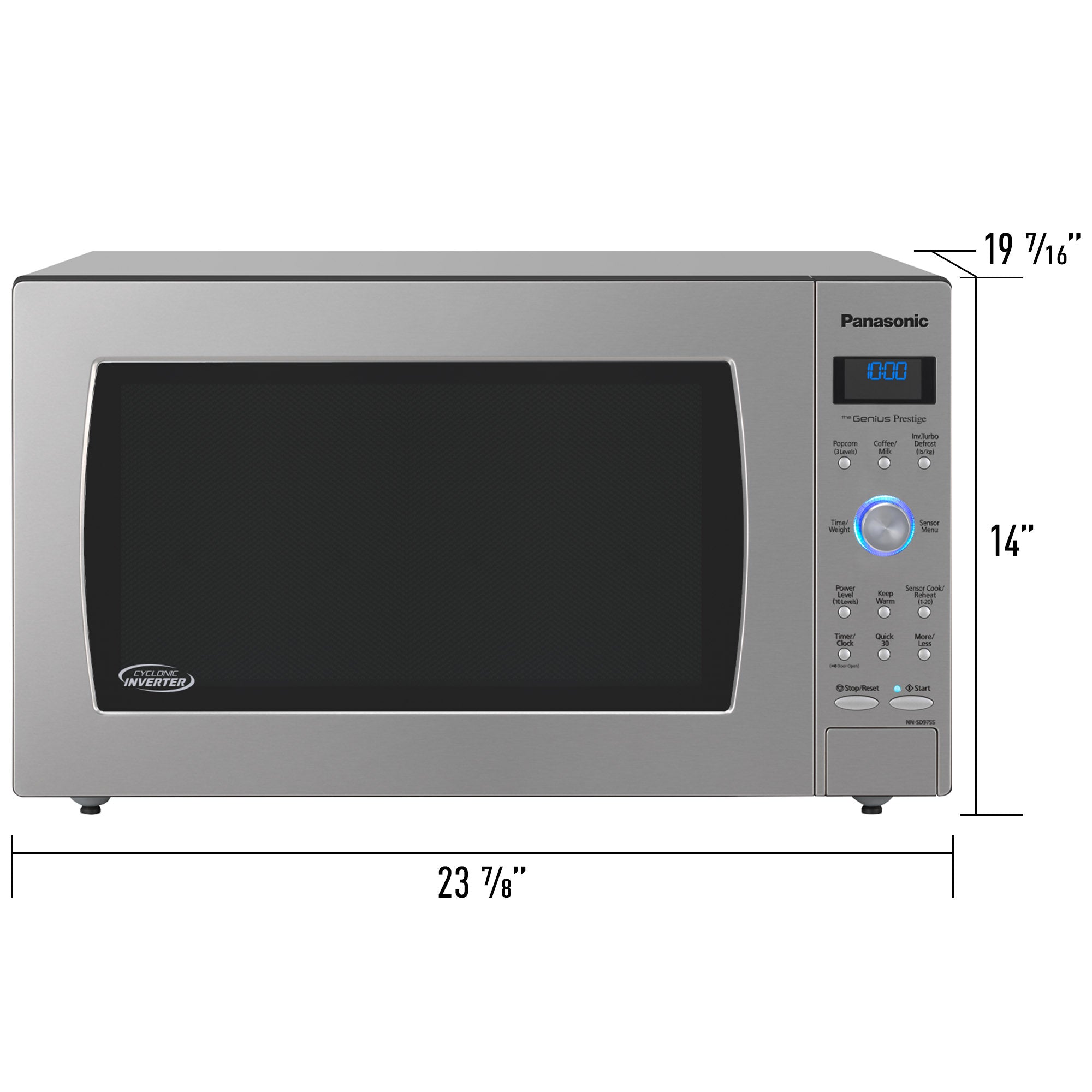 2.2 cu.ft. Cyclonic Wave Inverter Microwave, 1250W - NN-SD975S