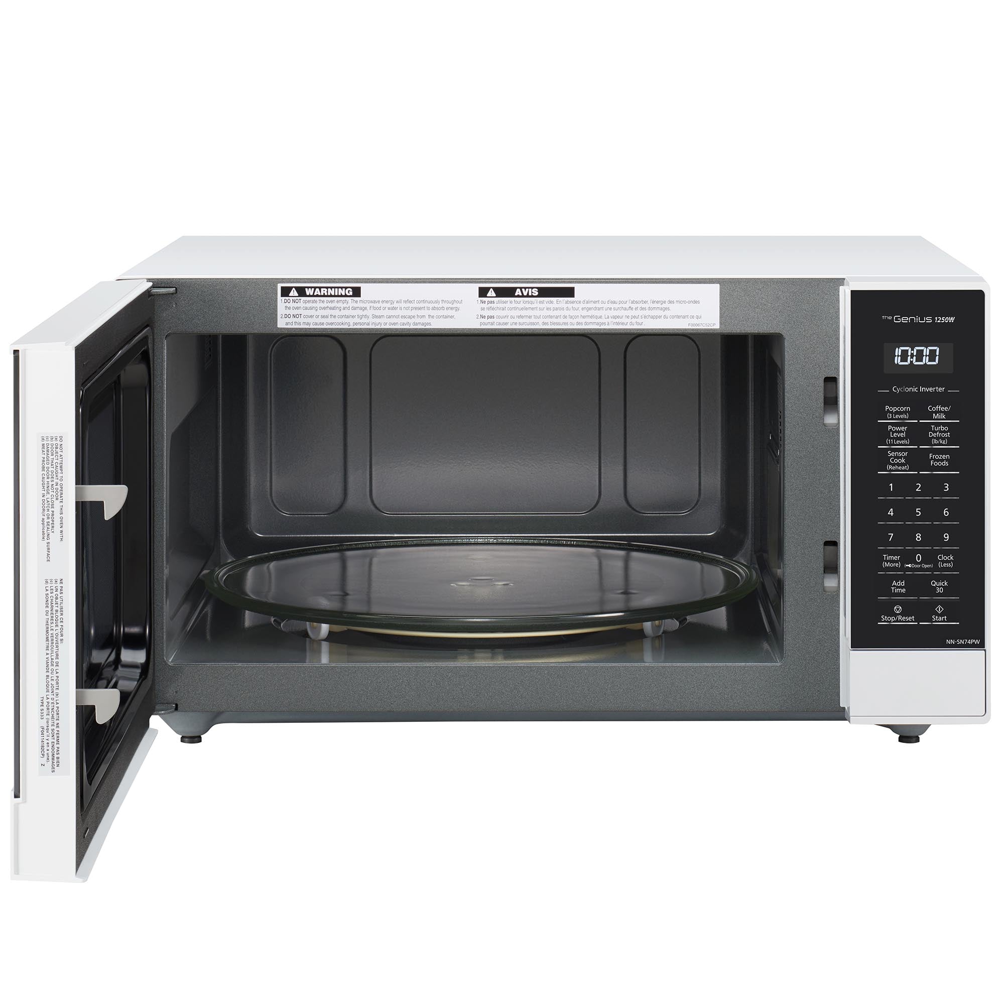 1.6 cu. ft. Cyclonic Wave Inverter Microwave, 1250W - NN-SN74P