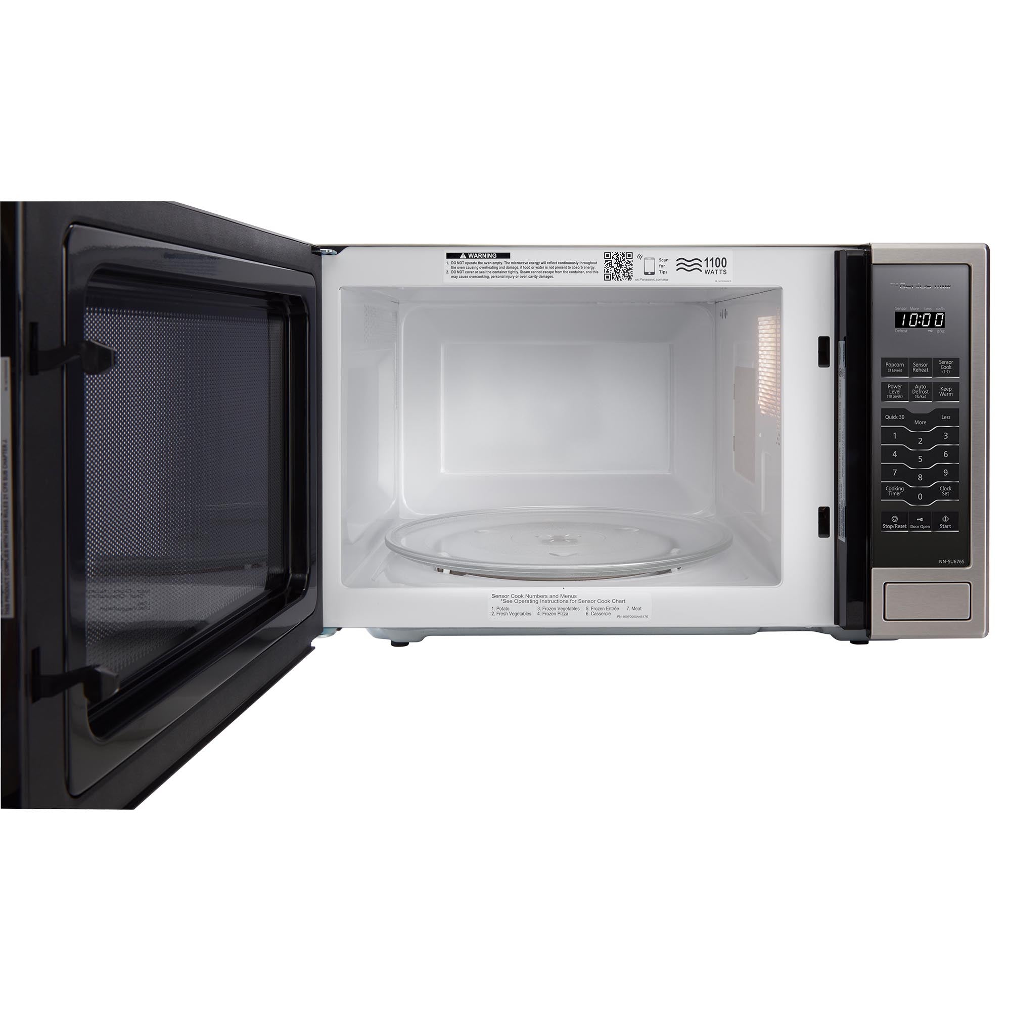 1.3 cu. ft. Countertop Microwave with Genius Sensor Cooking, 1100W - NN-SU676S