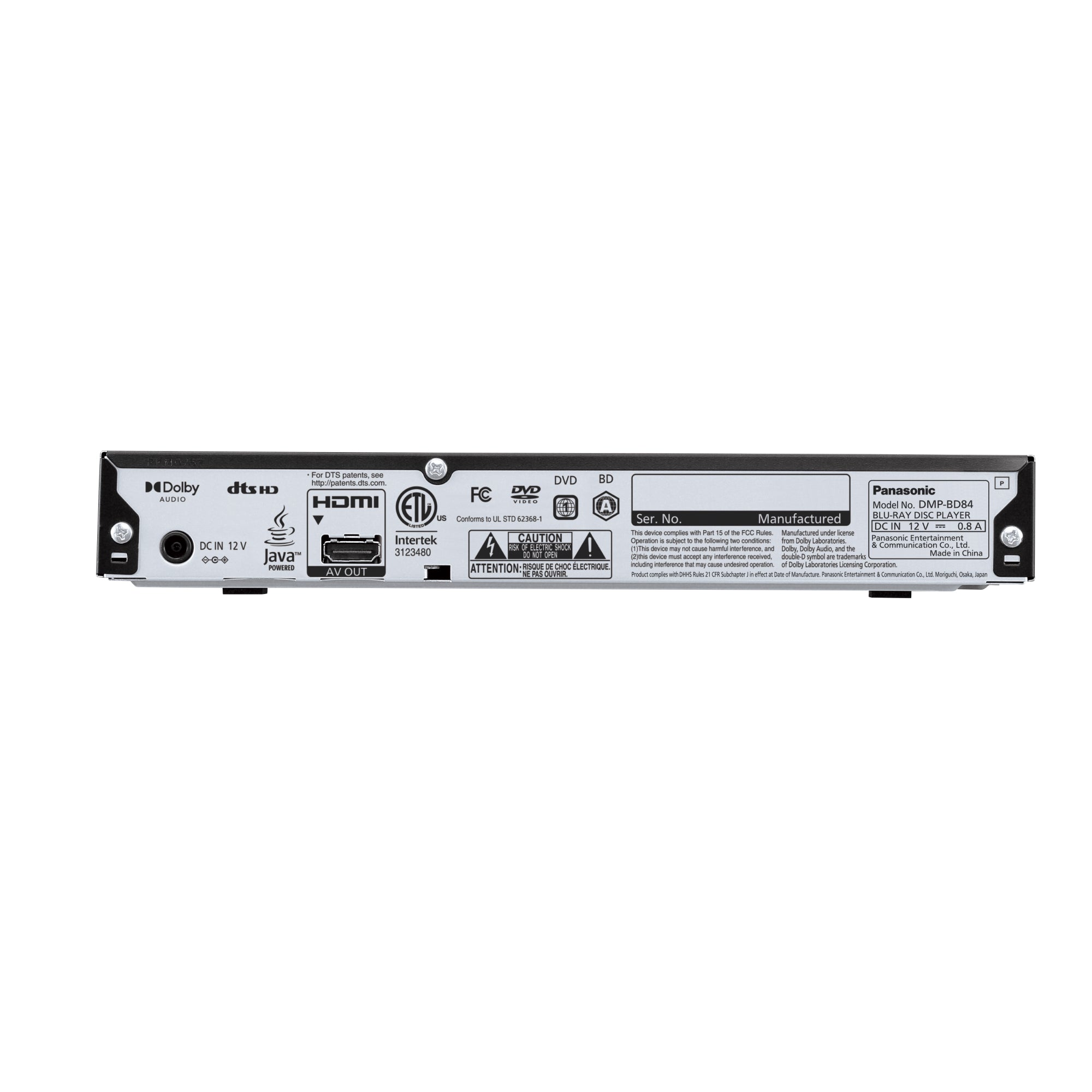 Blu-ray DVD Player Full HD, Dolby Digital Sound