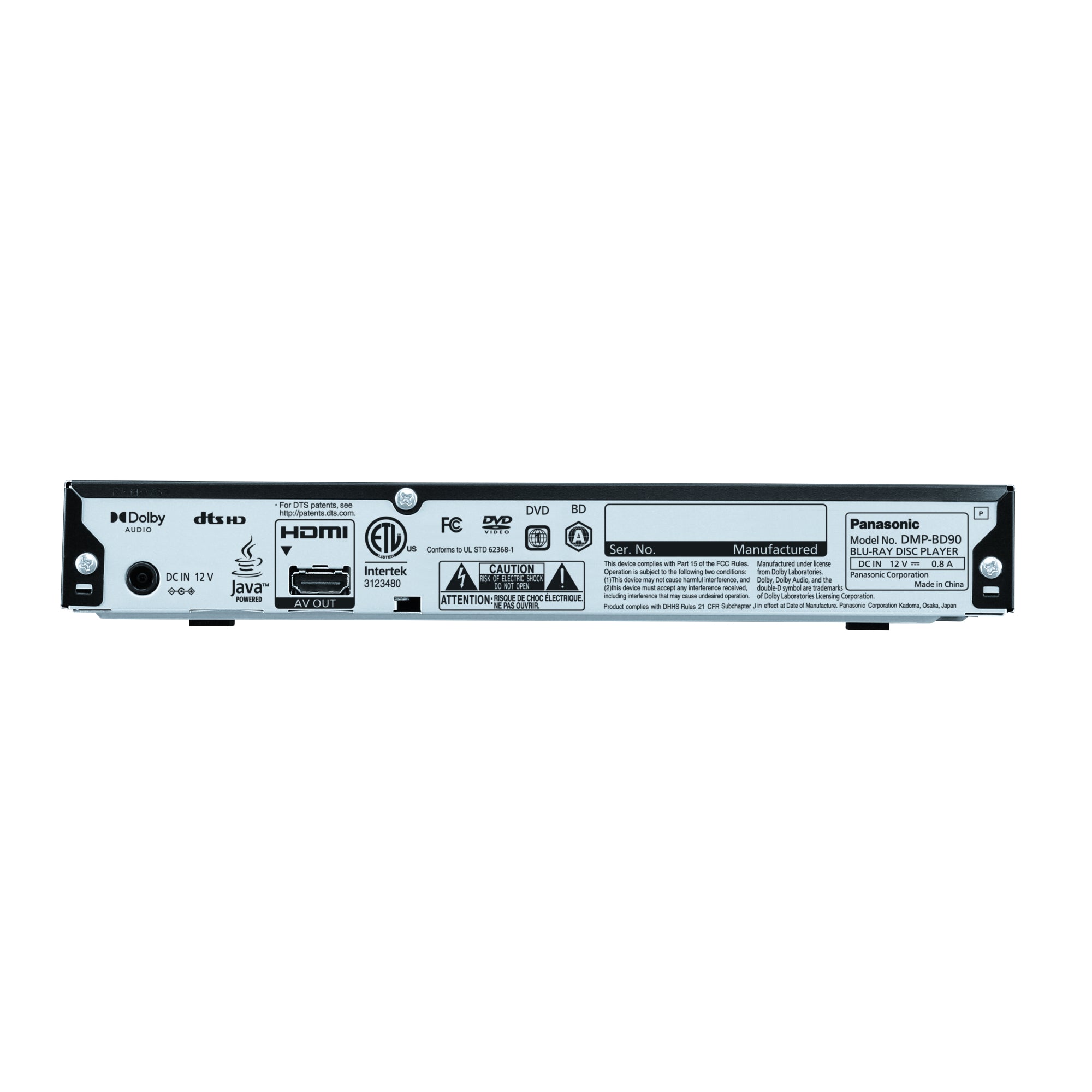 Blu-ray DVD Player, Full HD, Dolby Digital Sound