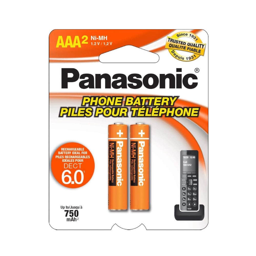 Panasonic AAA NiMH Rechargeable Batteries for Cordless Phones 