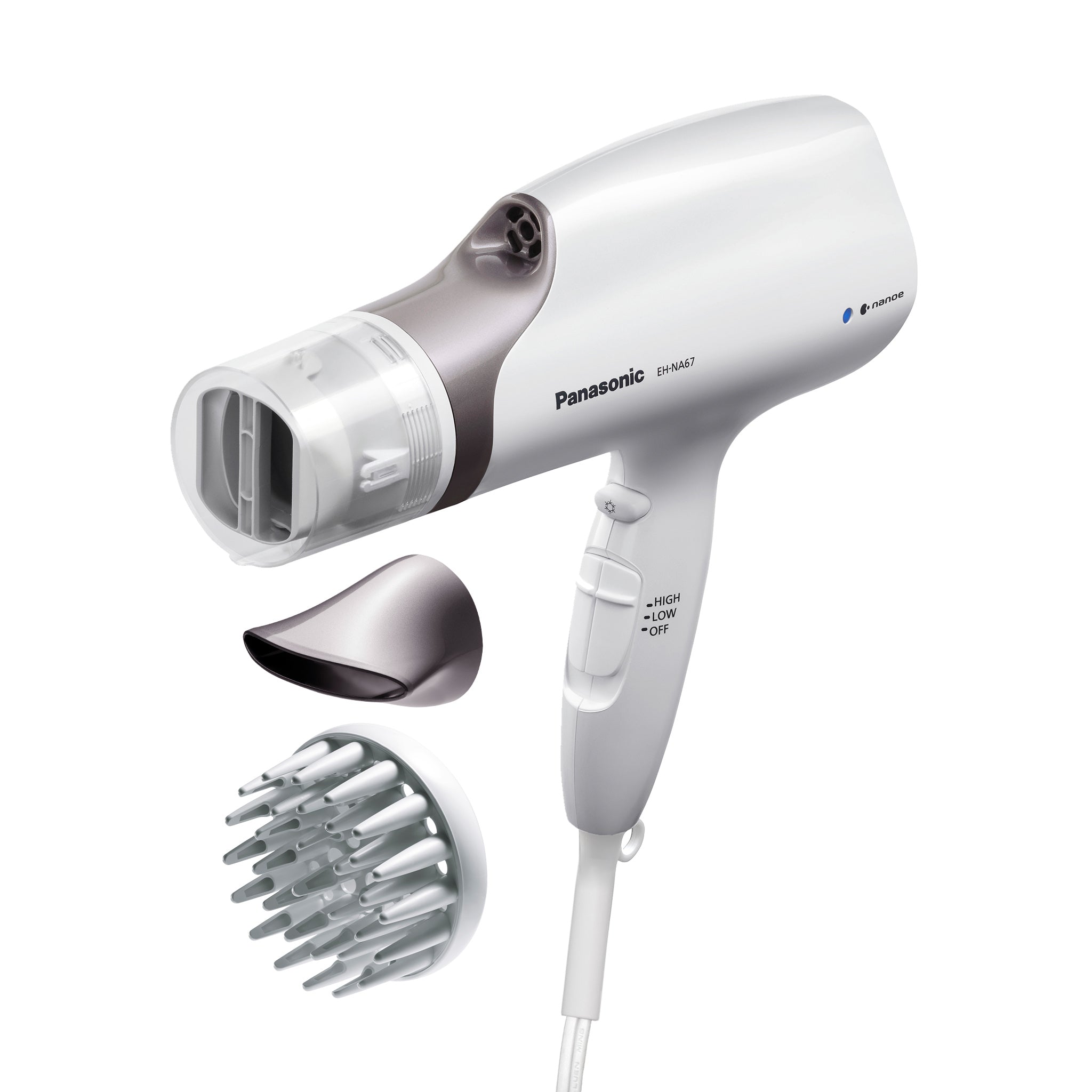 Panasonic nanoe™ Hair Dryer with Attachments Nozzle including Oscillating 3 Quick-Dry Styling