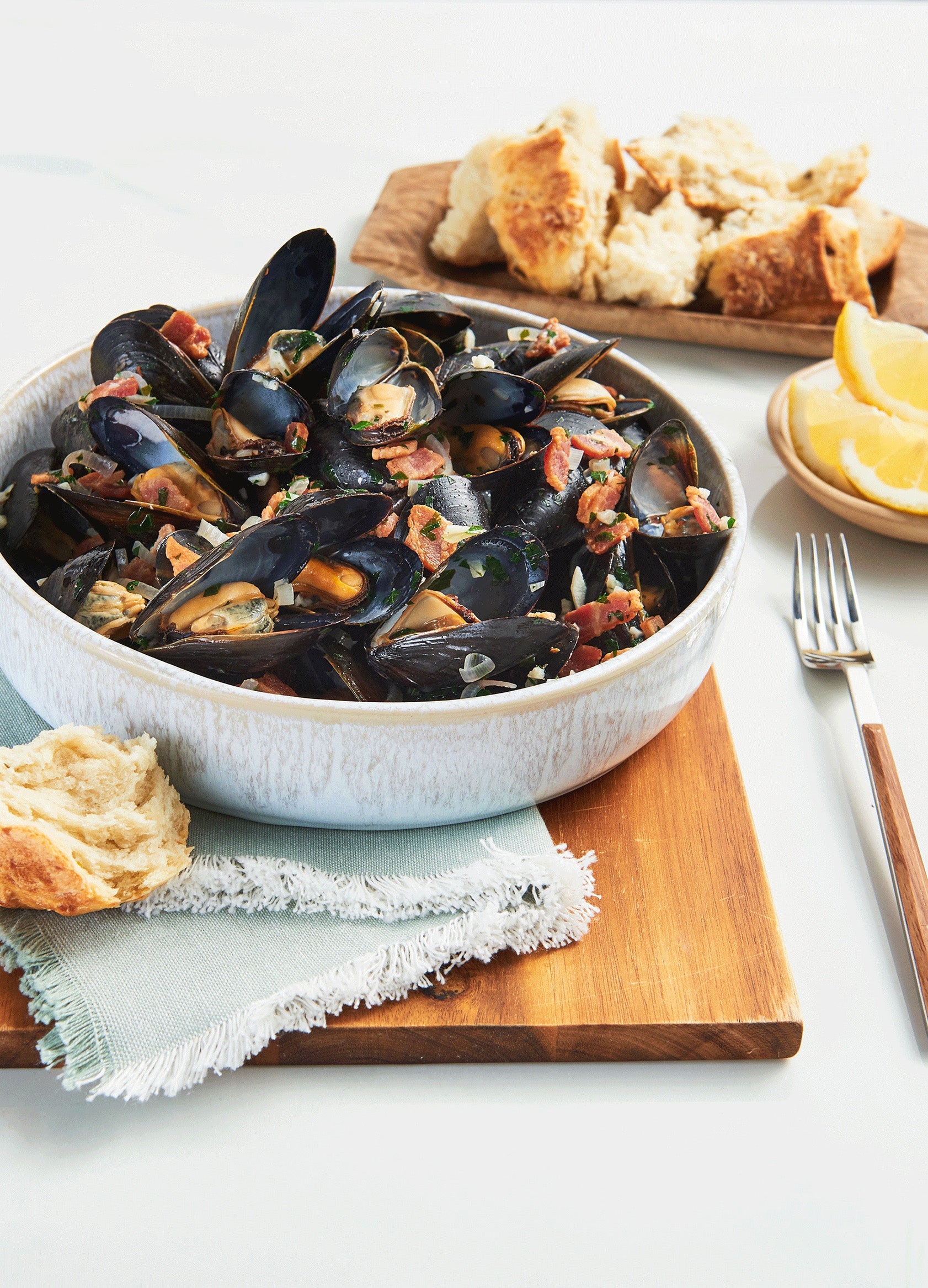 Steamed Mussels in White Wine