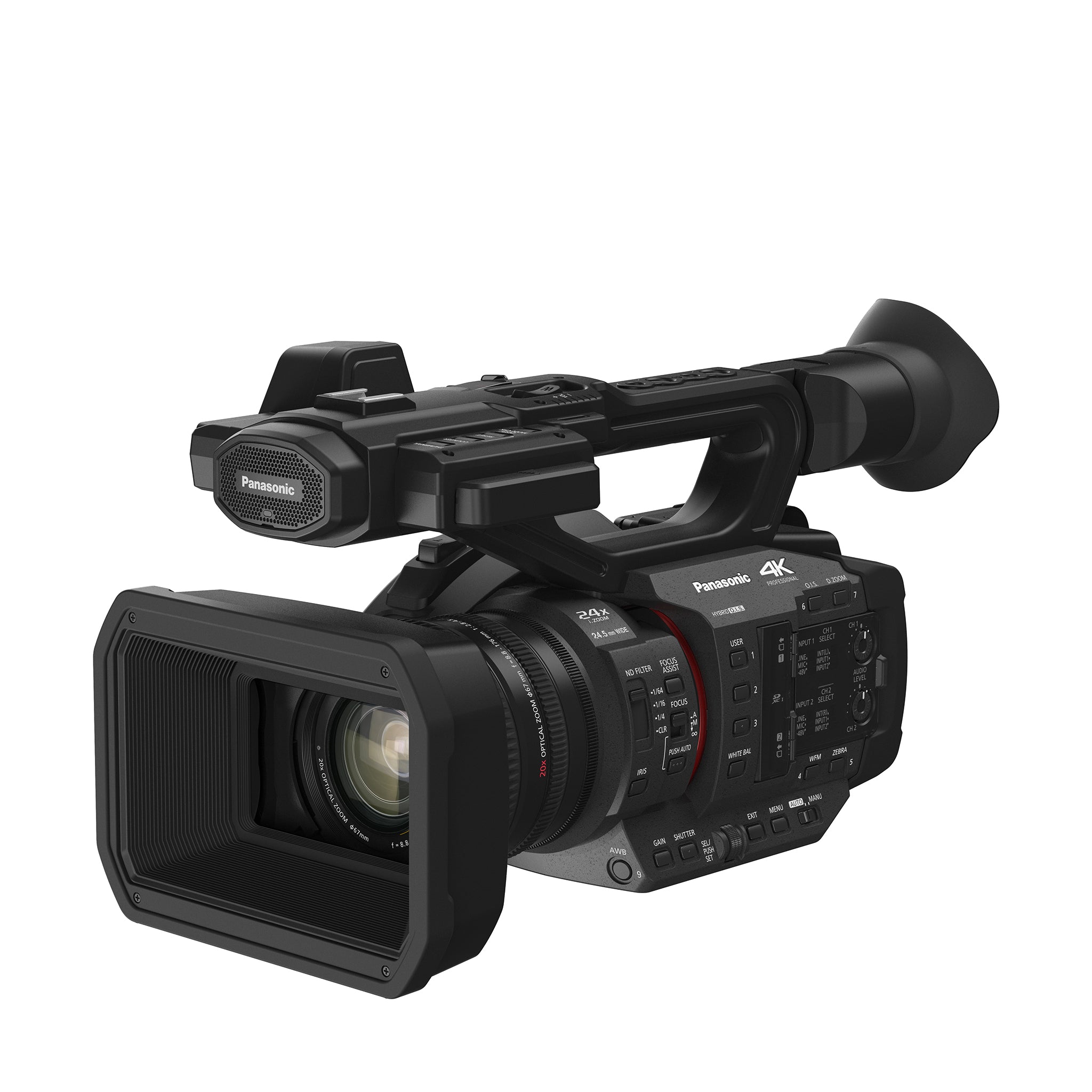 Panasonic Professional Camcorder 24.5mm Wide-Angle Lens, 13-stop V