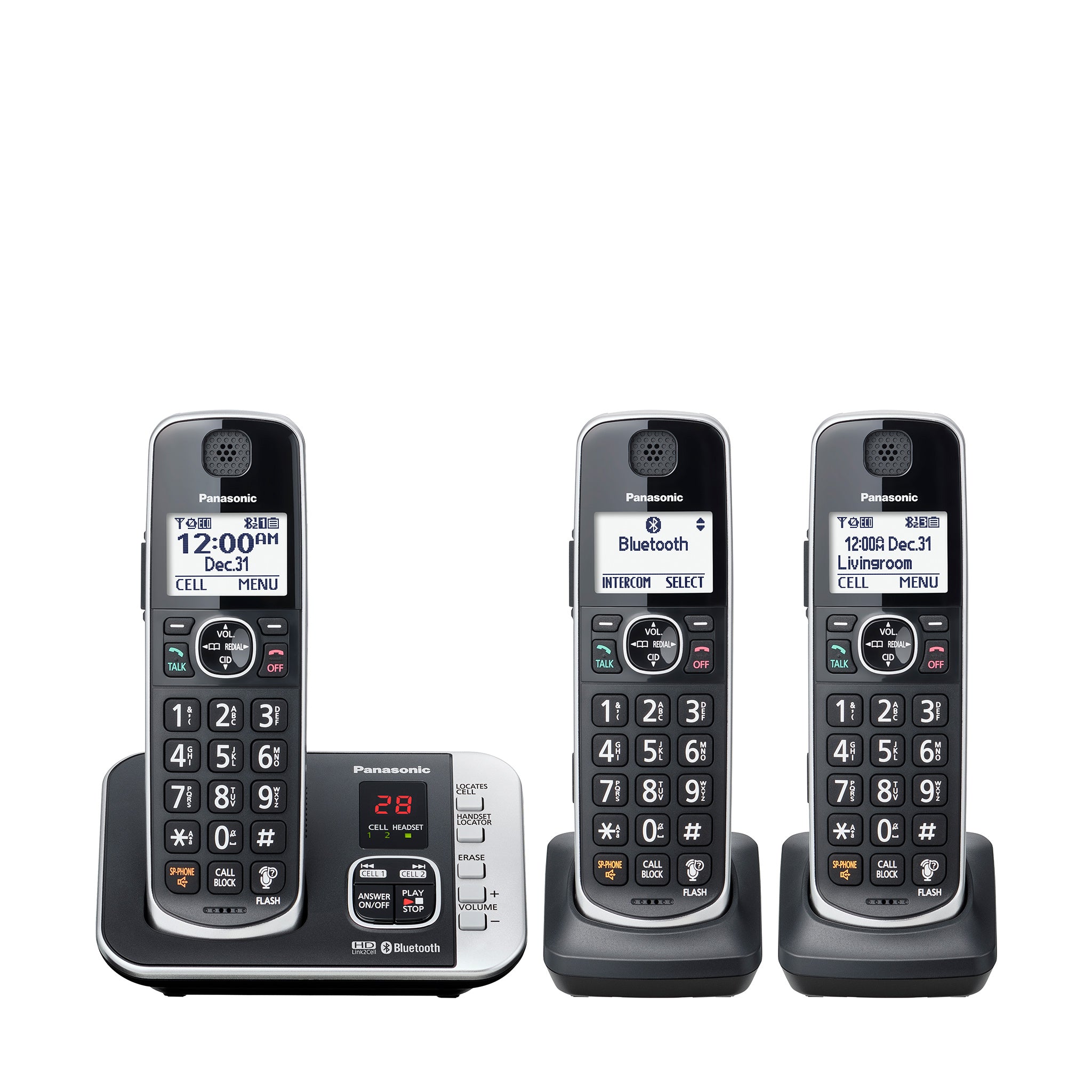 Panasonic KX-TGE663 HD Link2-Cell orders Cordless Phone w/ Digital Answering 3 Handsets