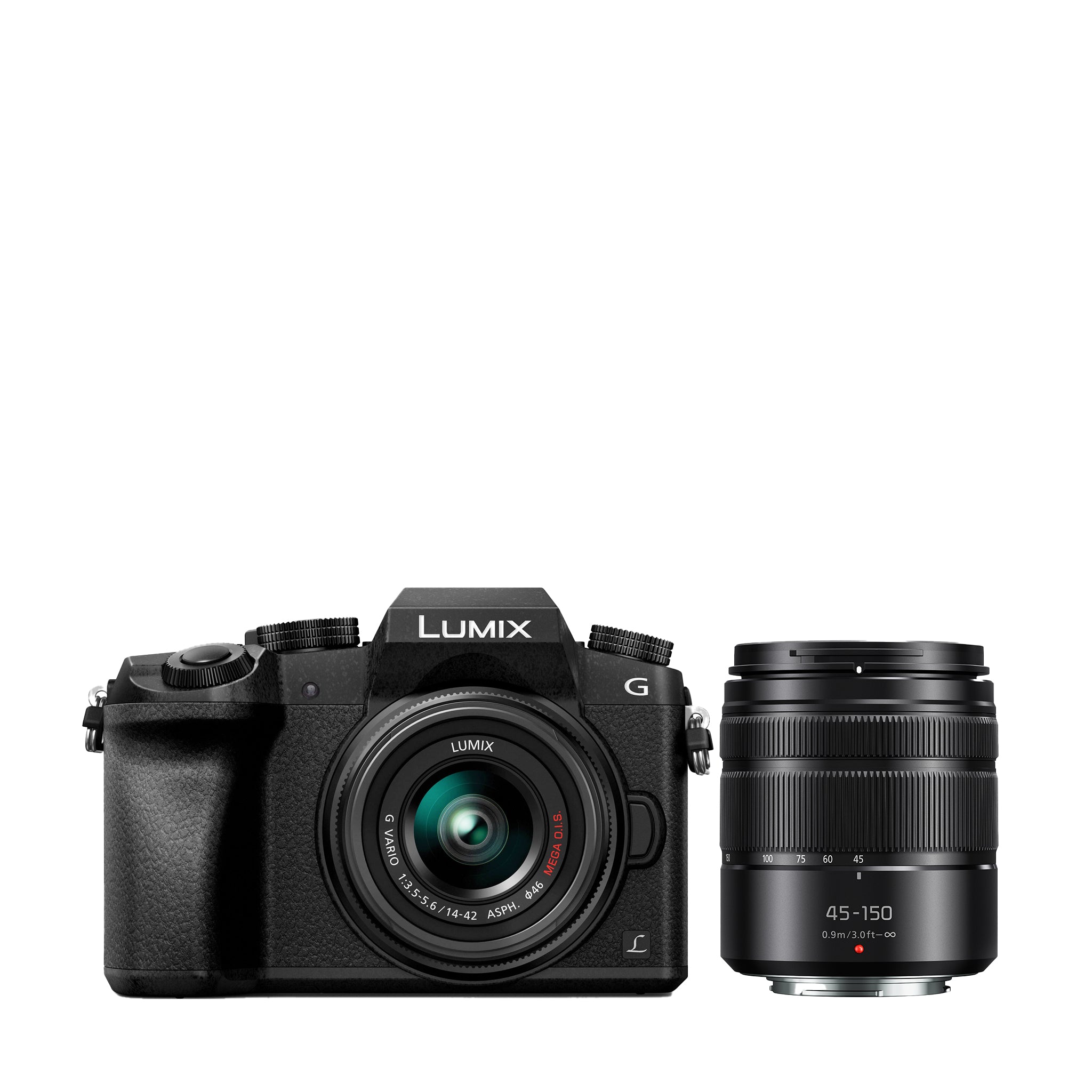 Panasonic LUMIX G7 Mirrorless Camera with 45-150mm and 14-42mm