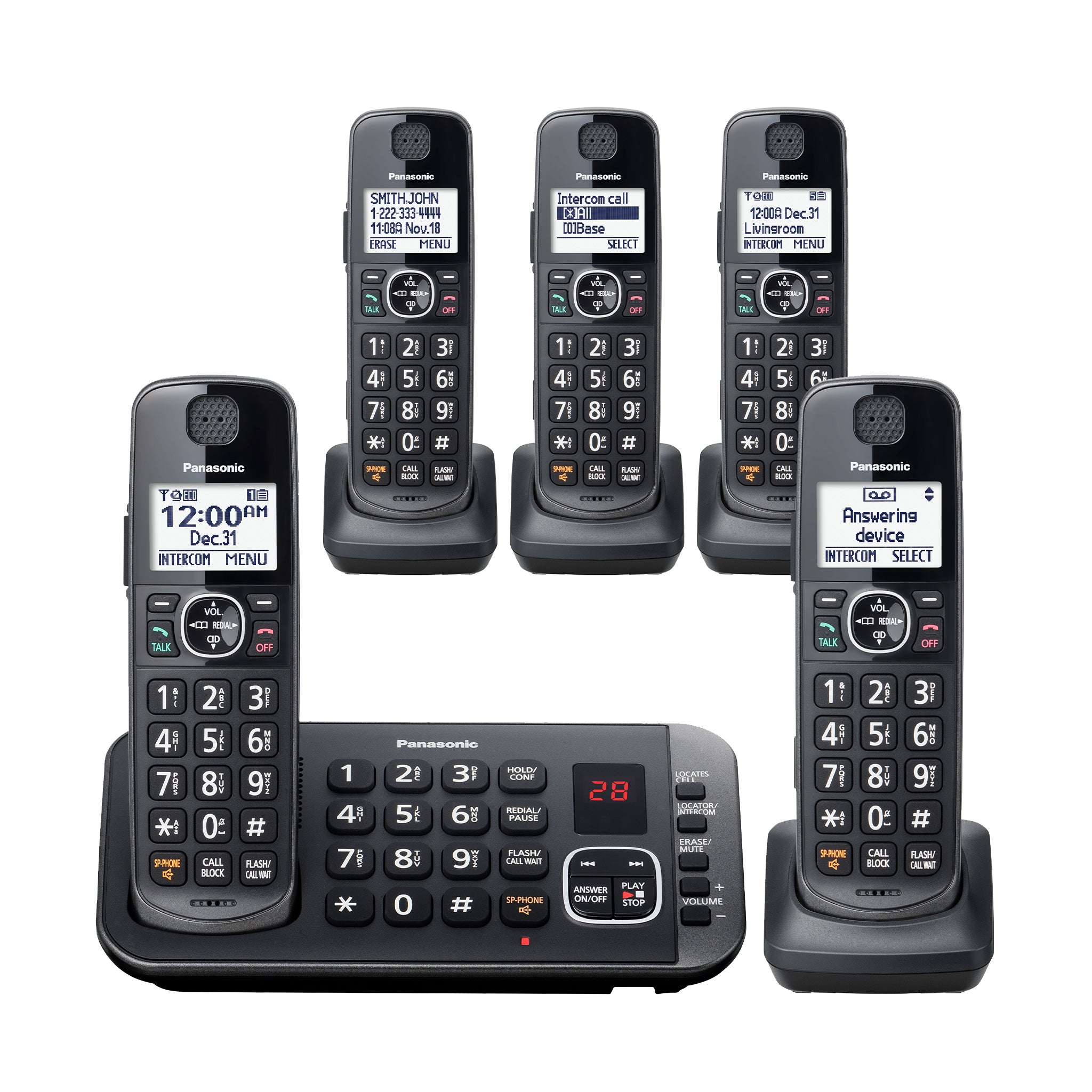 Panasonic Dect 6.0 Series 3 Handset Cordless Phone System with Answering shops System