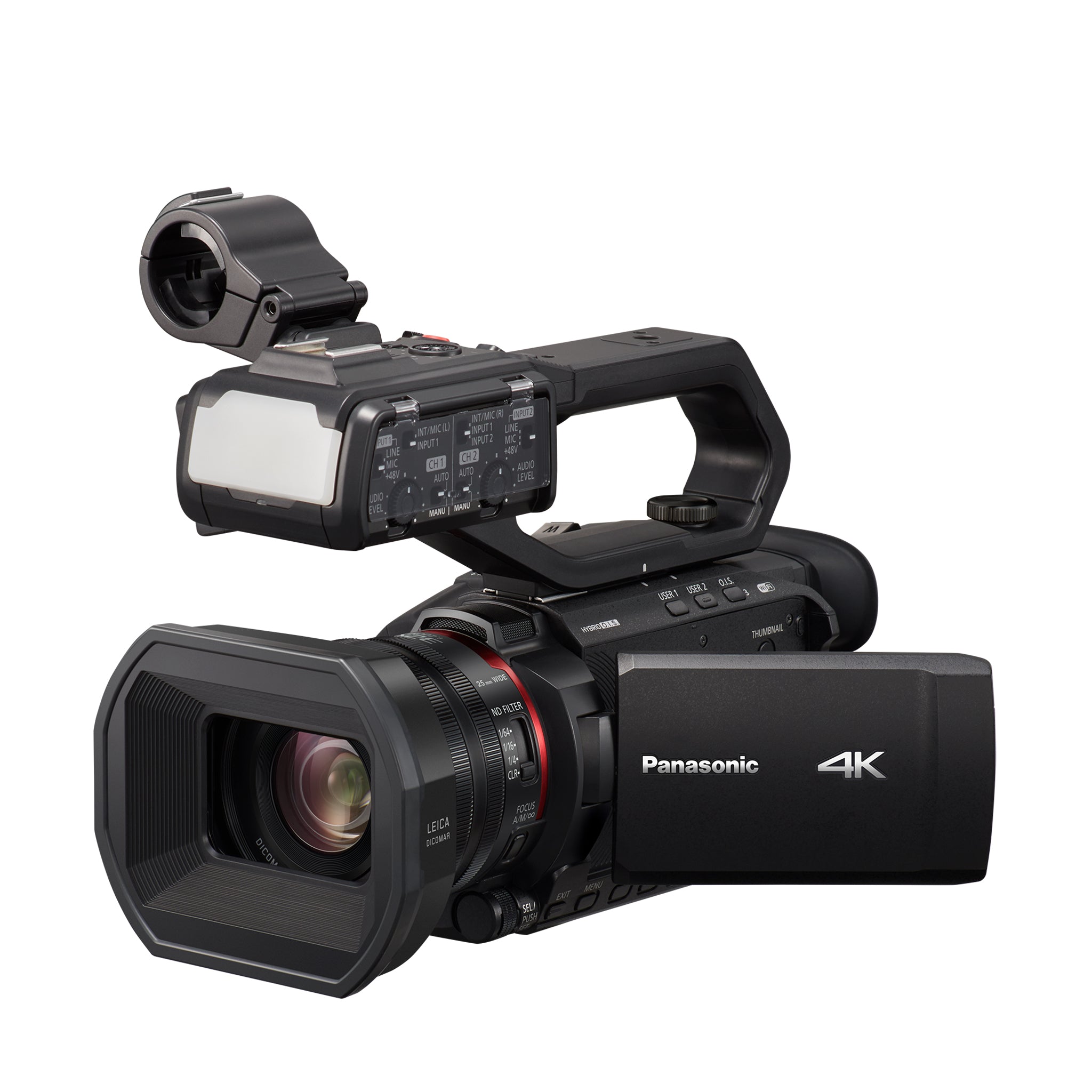 Panasonic 4K Professional Camcorder with 24X Optical Zoom and Live 