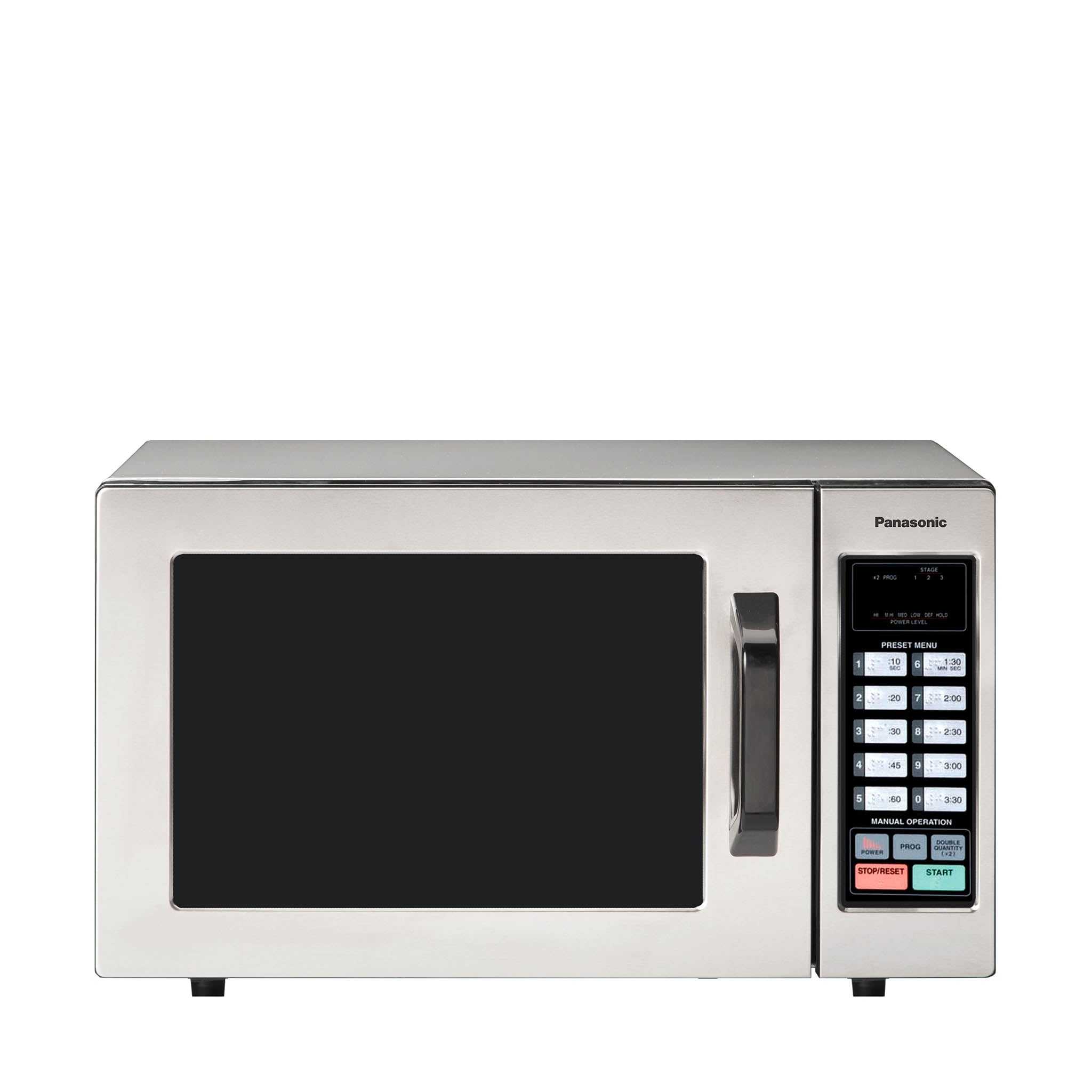 Panasonic 1000 Watt Commercial Microwave Oven with 10 Programmable Memory  NE-1054F - Single - Medium Size - 0.8 ft³ Capacity - Microwave - 6 Power