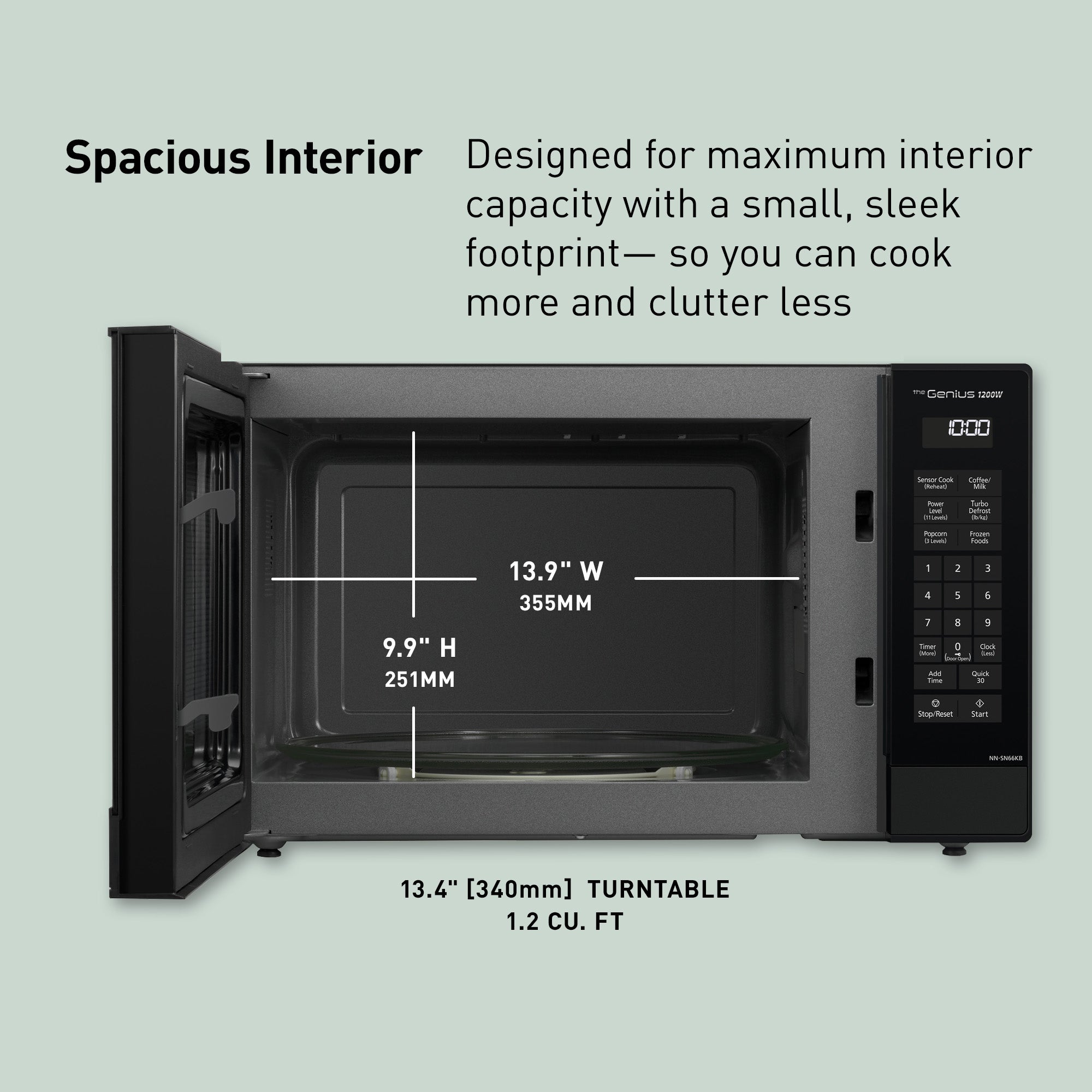 ニトリ電子レンジ ＠神戸市灘区六甲　A microwave @Kobe-Nada-Rokko. Discount is possible 1.2 cu. ft. Genius Sensor Microwave, 1200W - NN-SN66KB