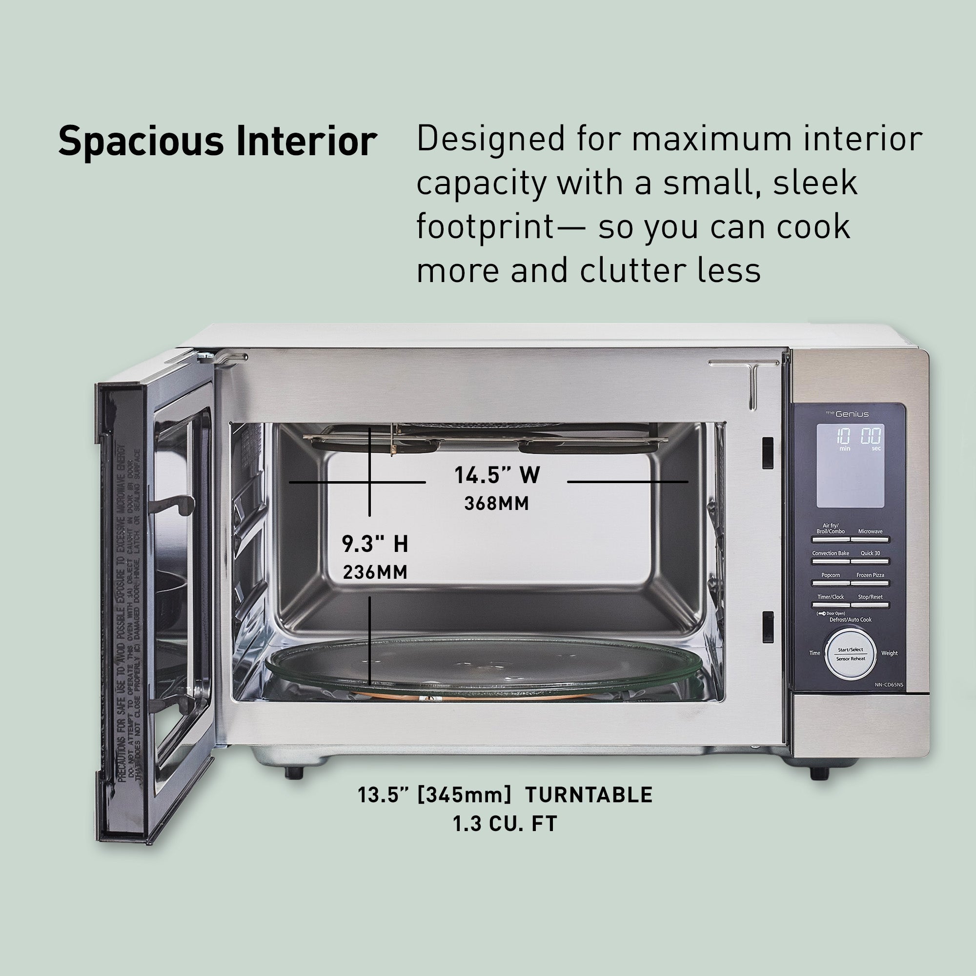 1.3 Cu. Ft. HomeMADE Countertop Microwave Multi-Oven Great for Pizza - NN-CD65NS