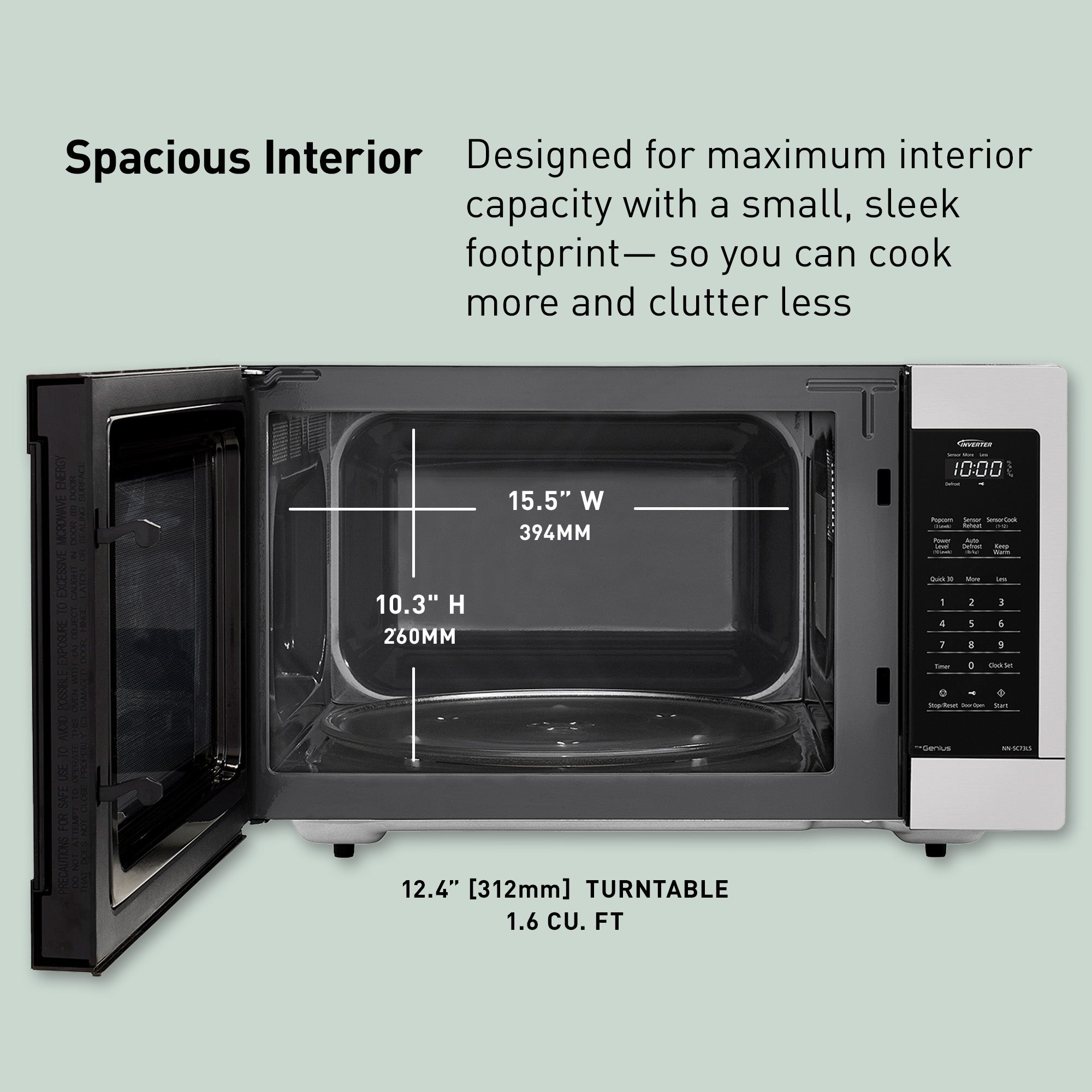 Panasonic Microwave Oven with Inverter Technology 1.6 cu. ft. 1200