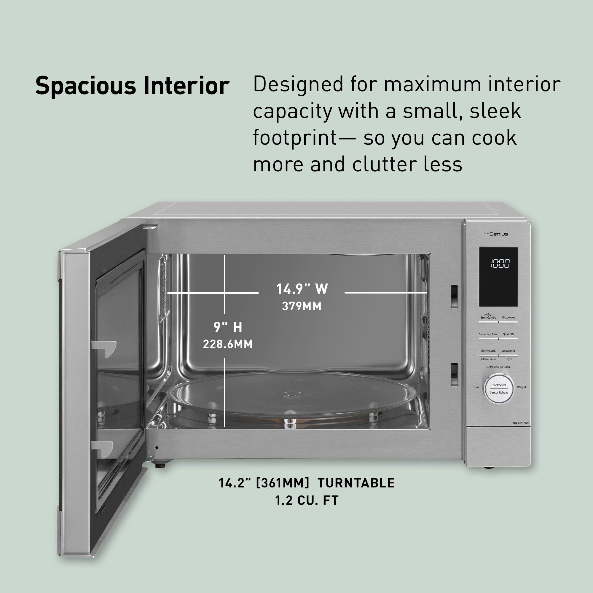 家具 Panasonic NR-ETR437-H HomeCHEF® Connect 4-in-1 Multi-oven, 1.2 cu. ft., 1000W
