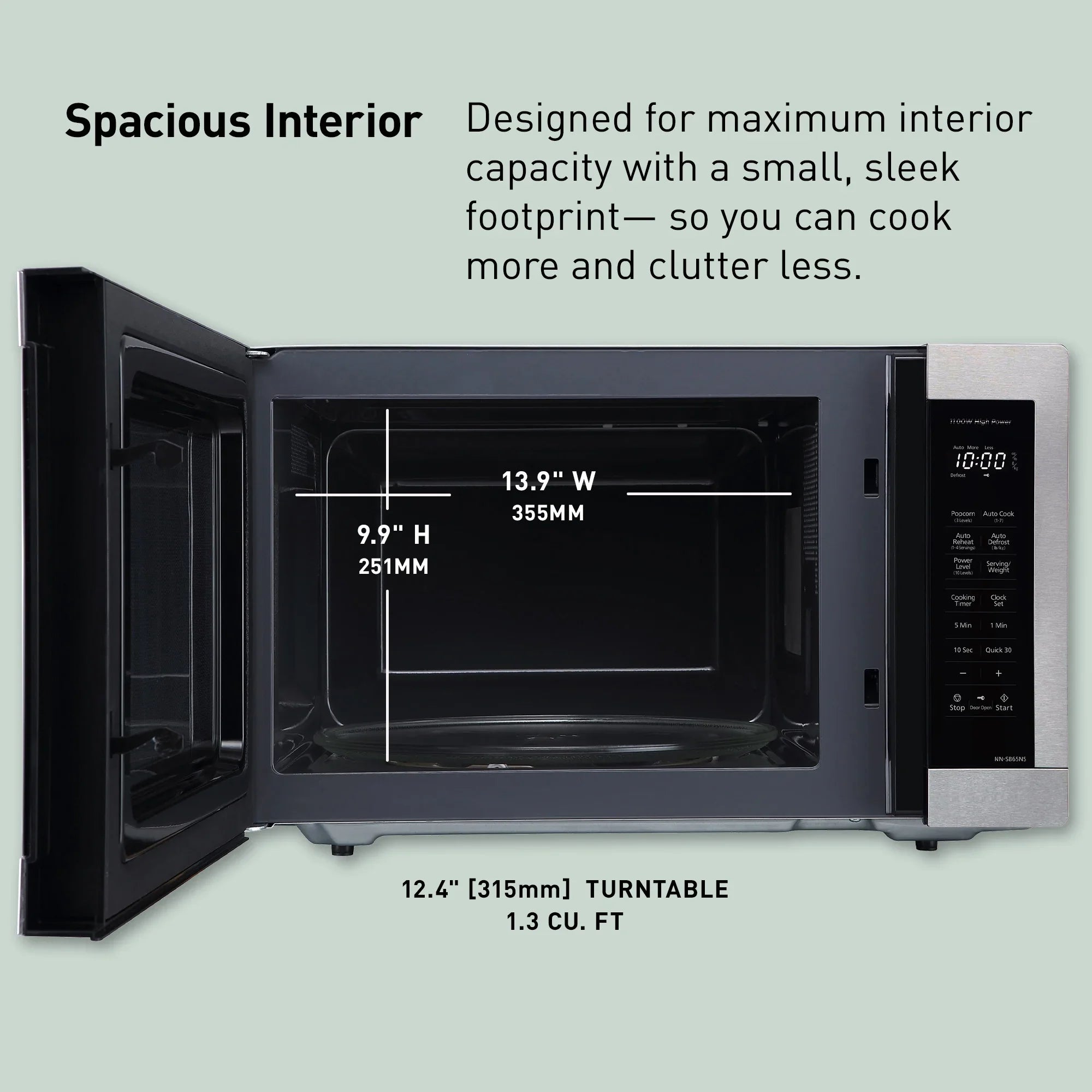 Panasonic Microwave Oven 1.3 cu. ft. 1100 watt - NN-SB65NS