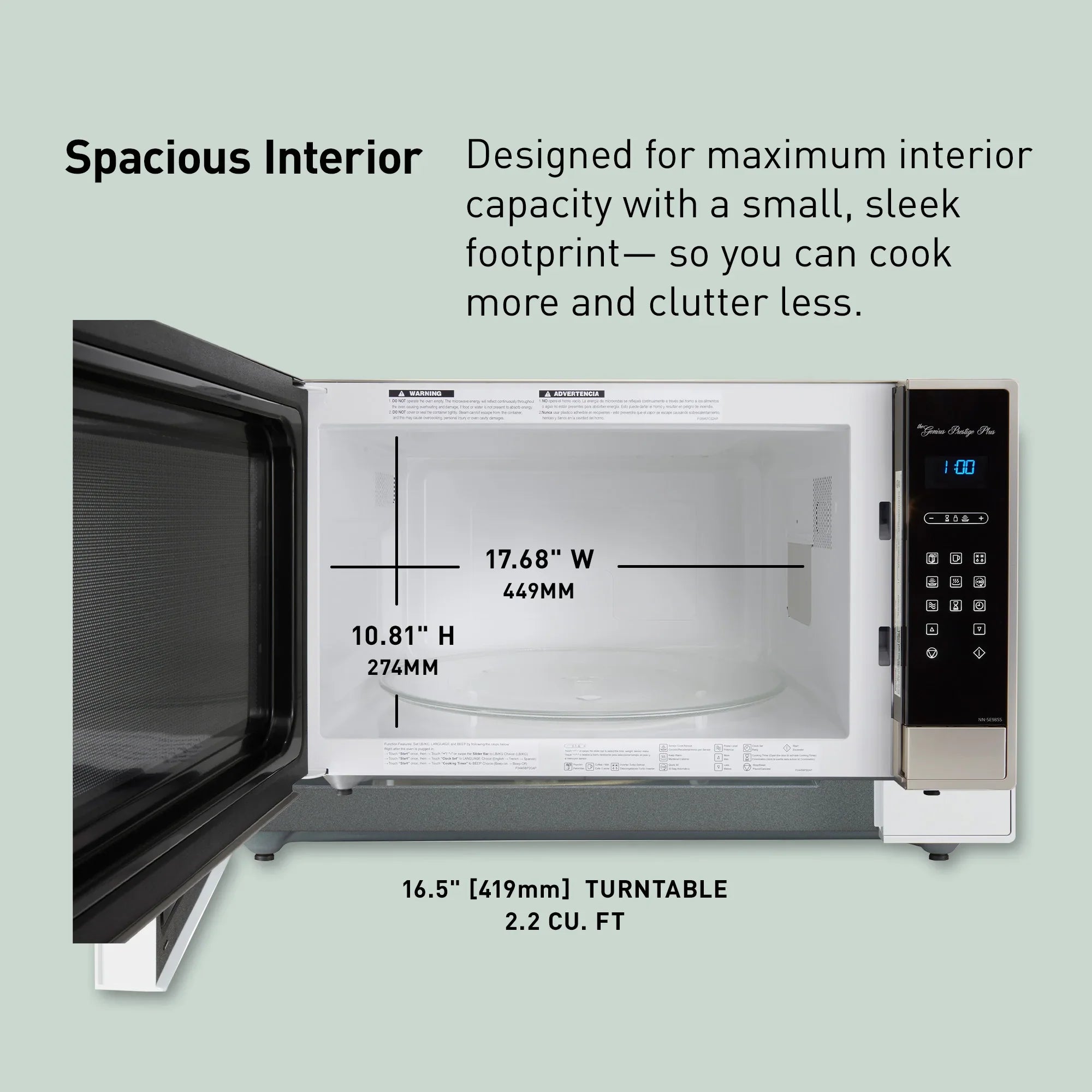 Panasonic Microwave Oven with Cyclonic Wave Inverter 2.2 cu. ft