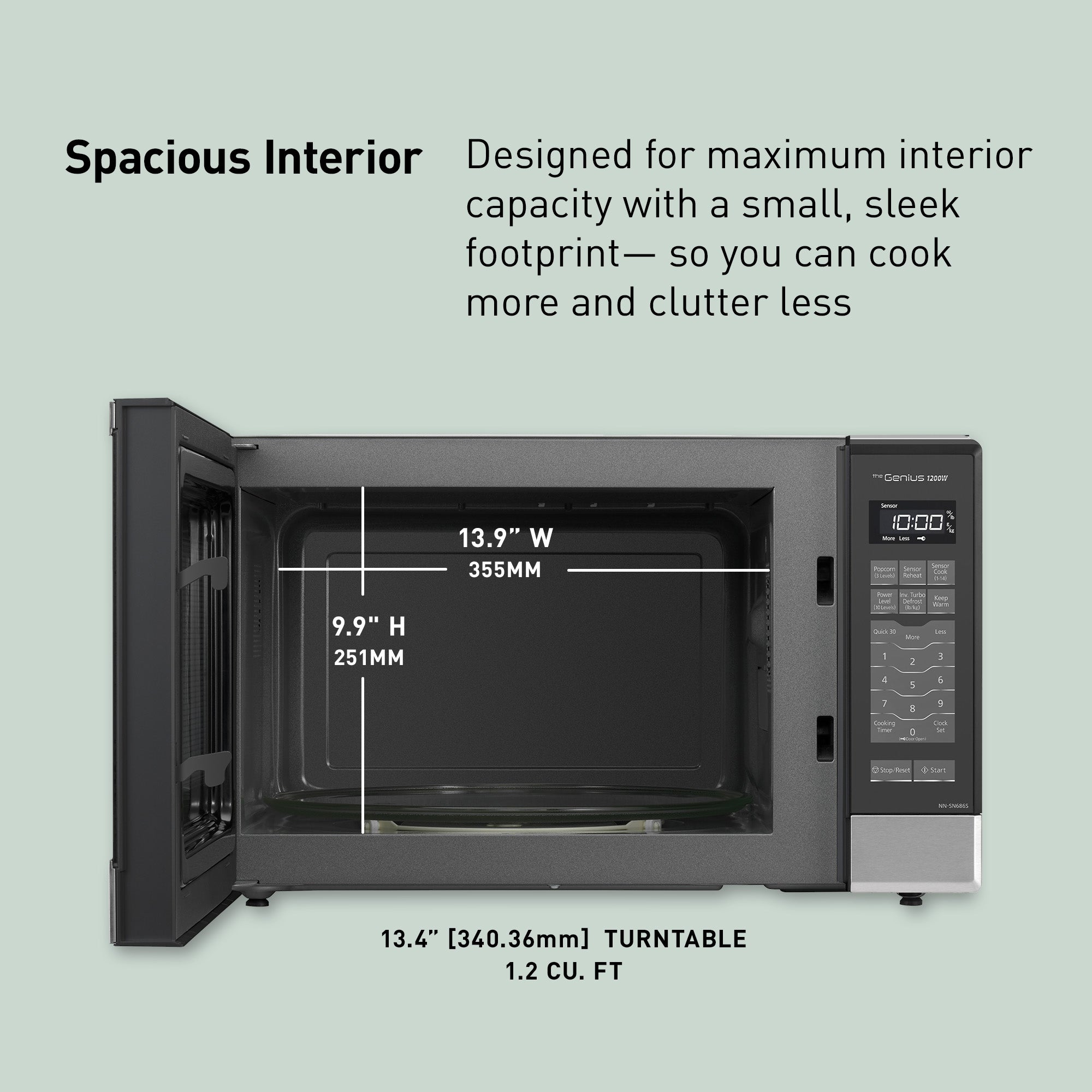 Panasonic Microwave Oven with Inverter Technology 1.2 cu. ft. 1200