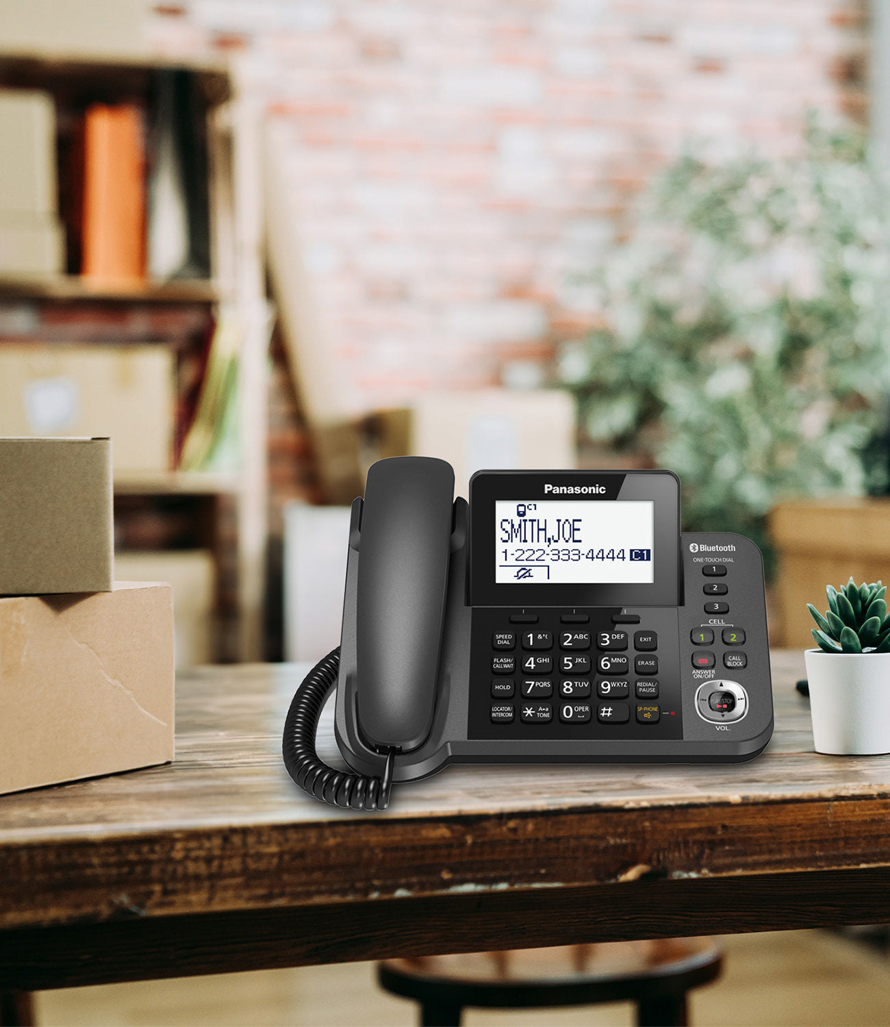 Link2Cell Phone Machine Digital with Corded System - Answering Handsets, 2 Corded Panasonic KX-TGF382M