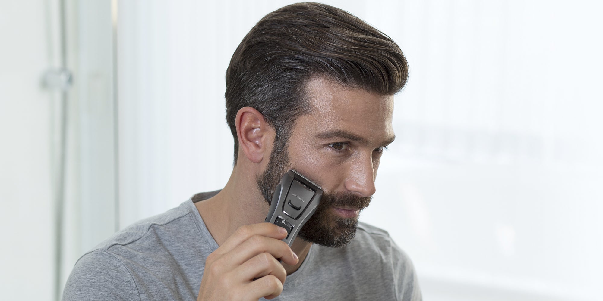 Panasonic Beard, Hair and Body Groomer with 2 Comb Attachments and 39  Adjustable Length Settings - ER-GB80-S