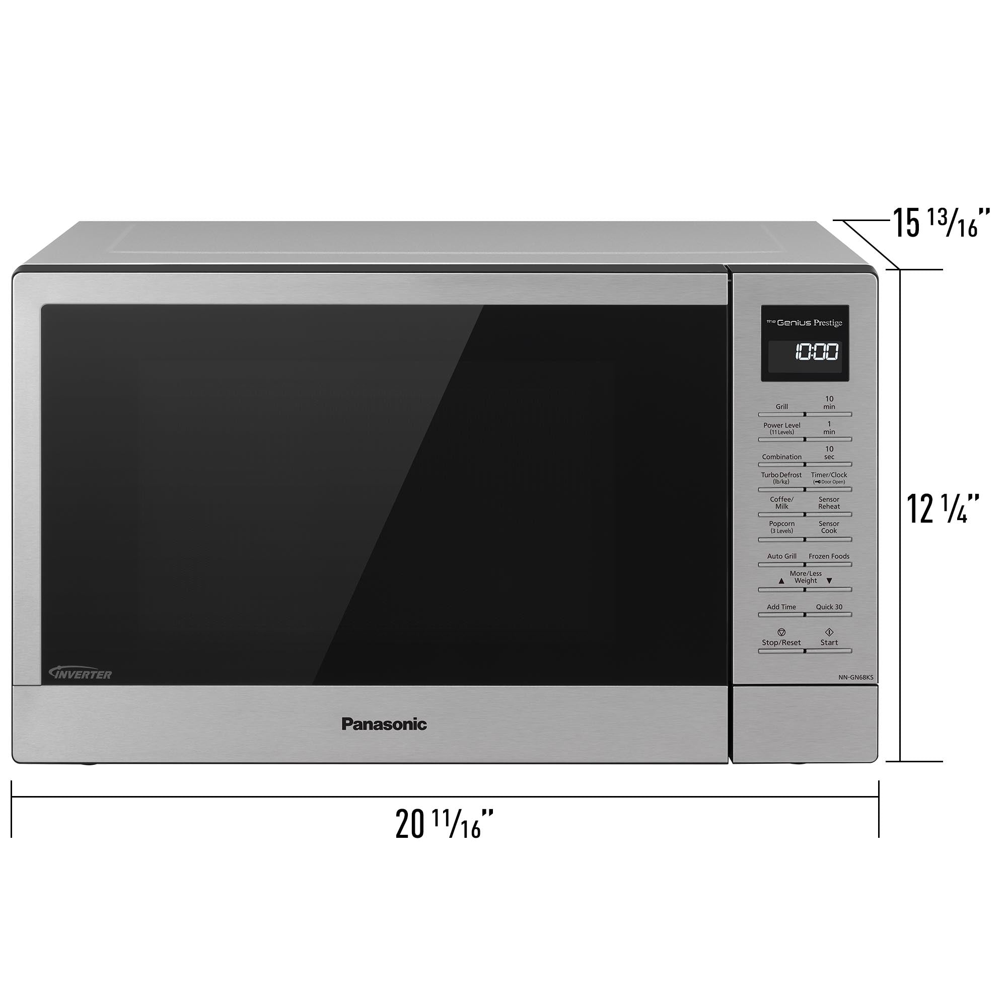 Panasonic HomeCHEF 2 in 1 Multi oven with Inverter Technology Microwave FlashXpress Broiler 1.2 cu. ft. 1000W NN GN68KS