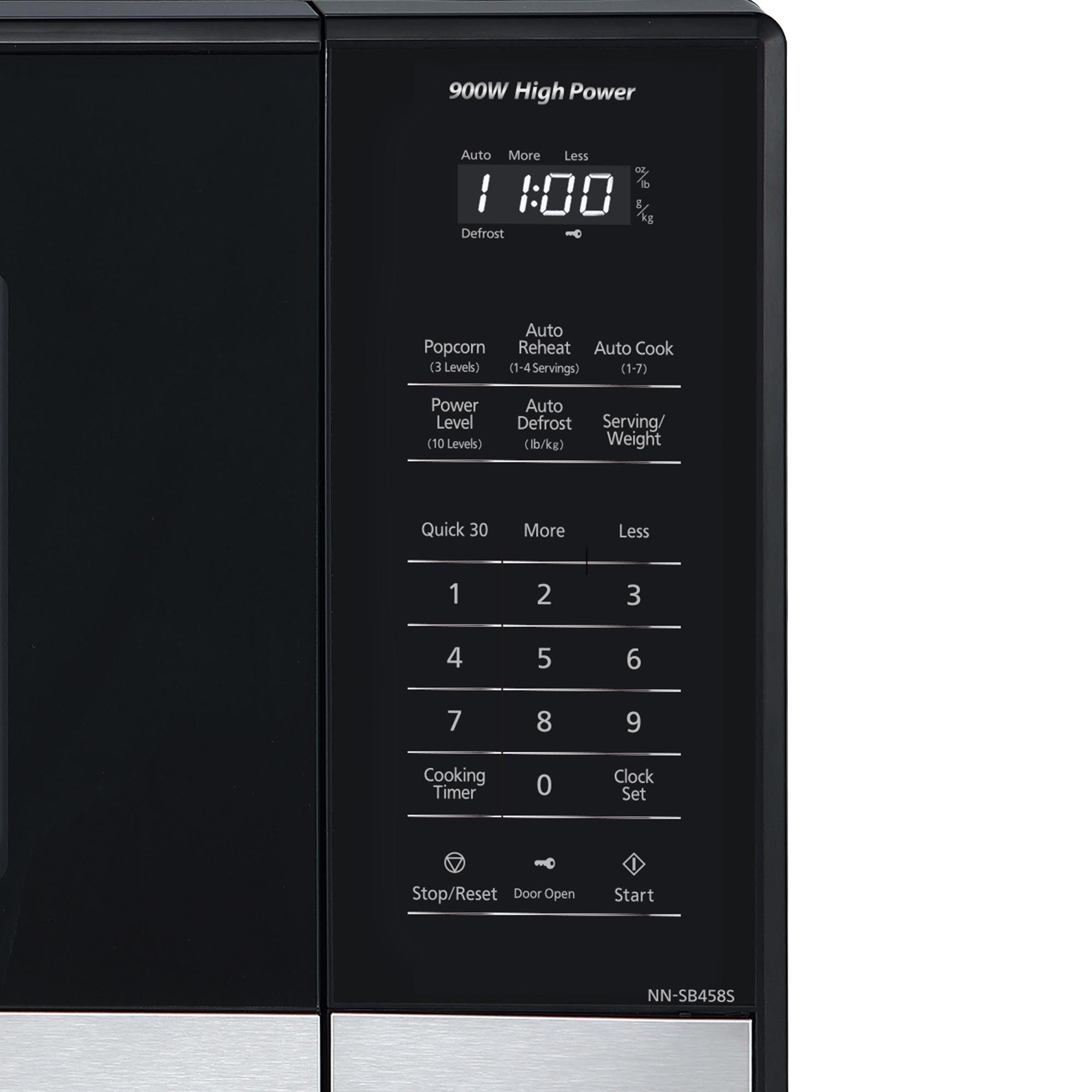 0.9 cu.ft. Compact Microwave Oven, 900W - NN-SB458S