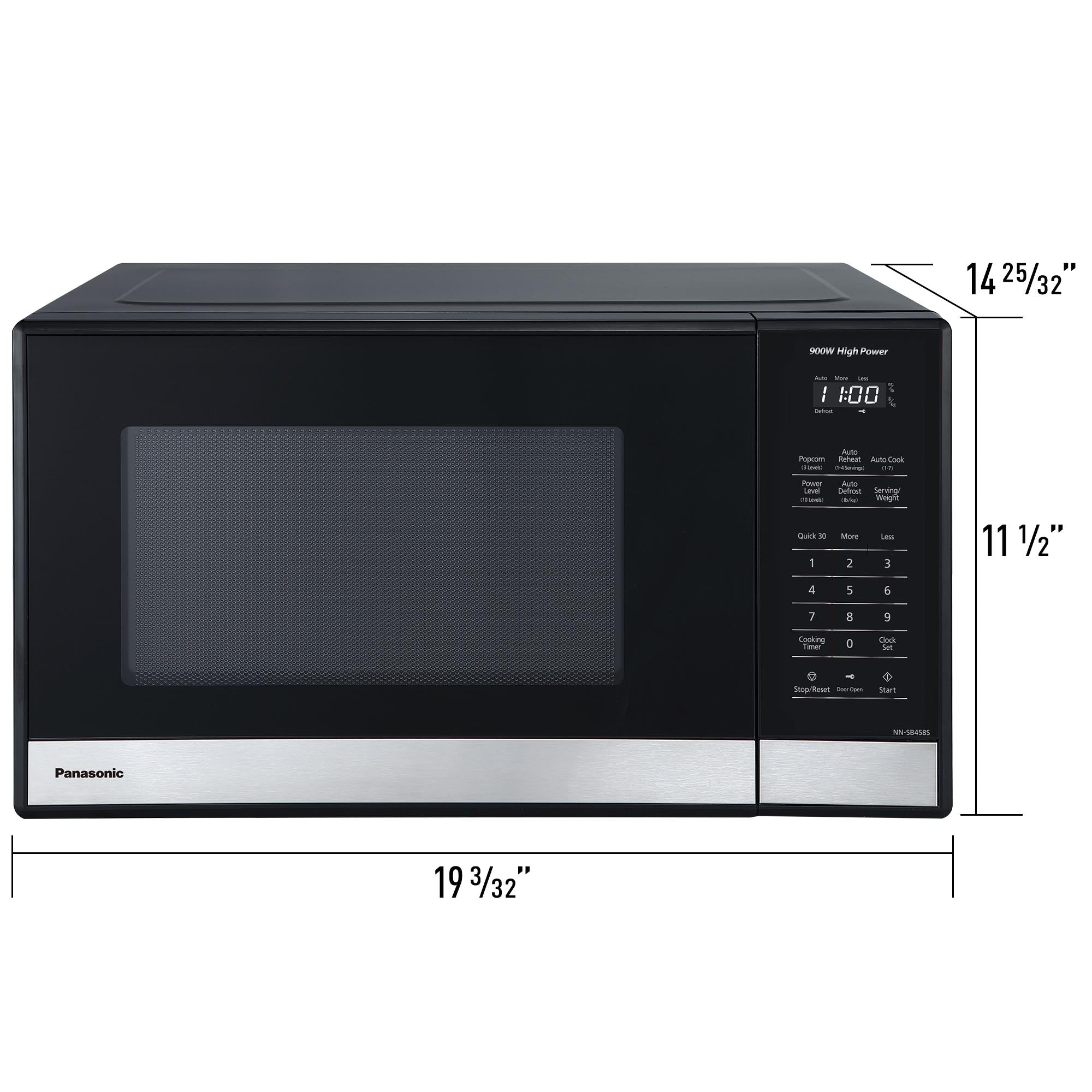 0.9 cu.ft. Compact Microwave Oven, 900W - NN-SB458S