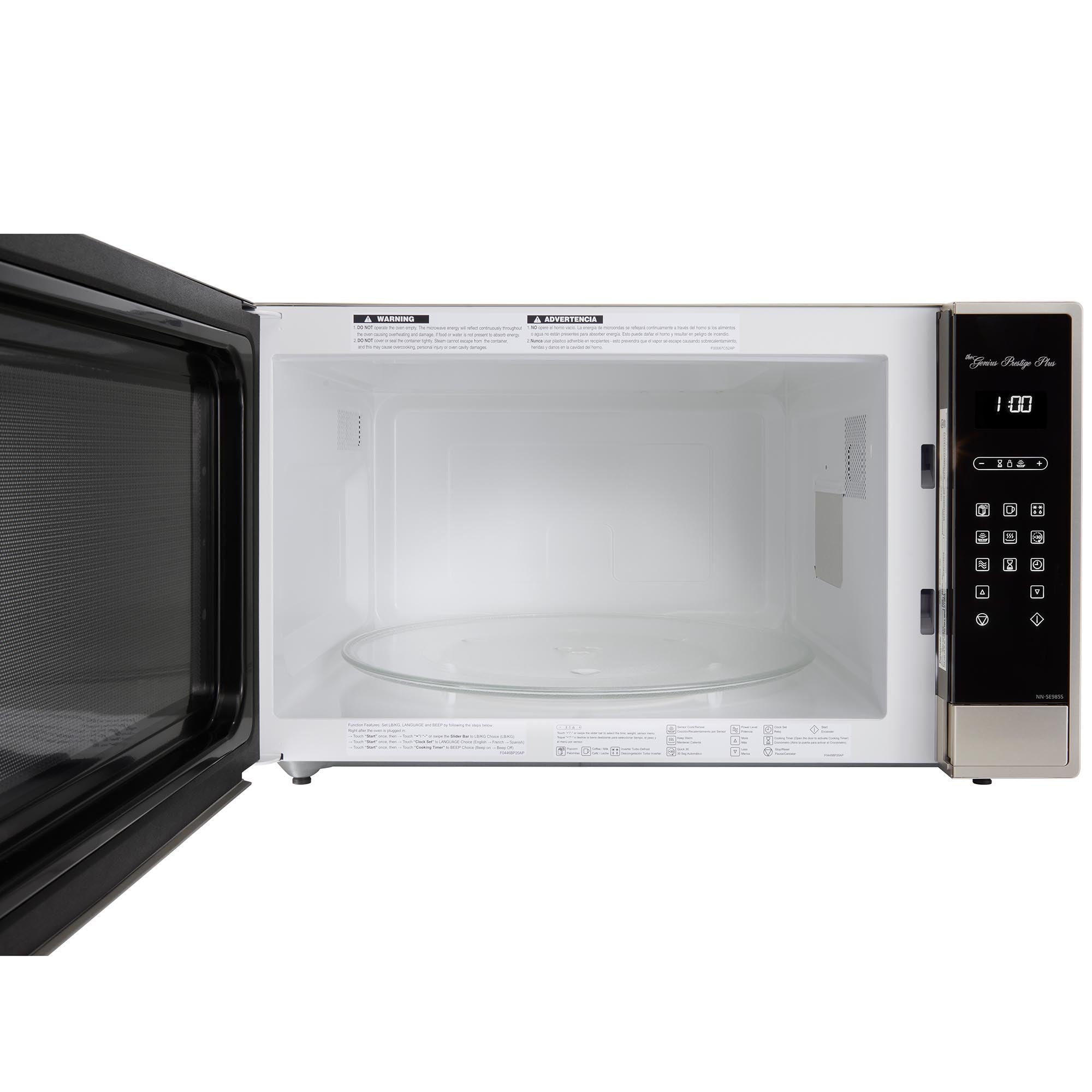2.2 cu.ft. Cyclonic Wave Inverter Microwave, 1250W - NN-SE985S