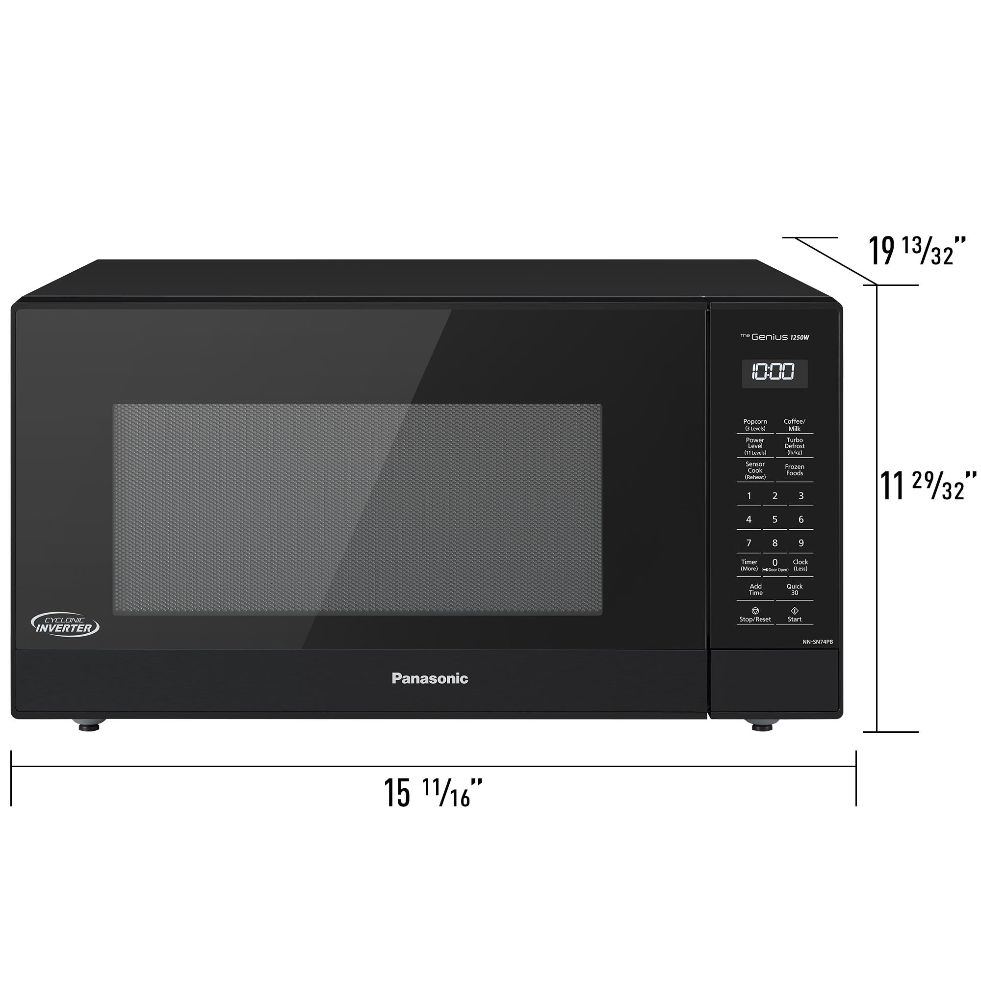 1.6 cu. ft. Cyclonic Wave Inverter Microwave, 1250W - NN-SN74P