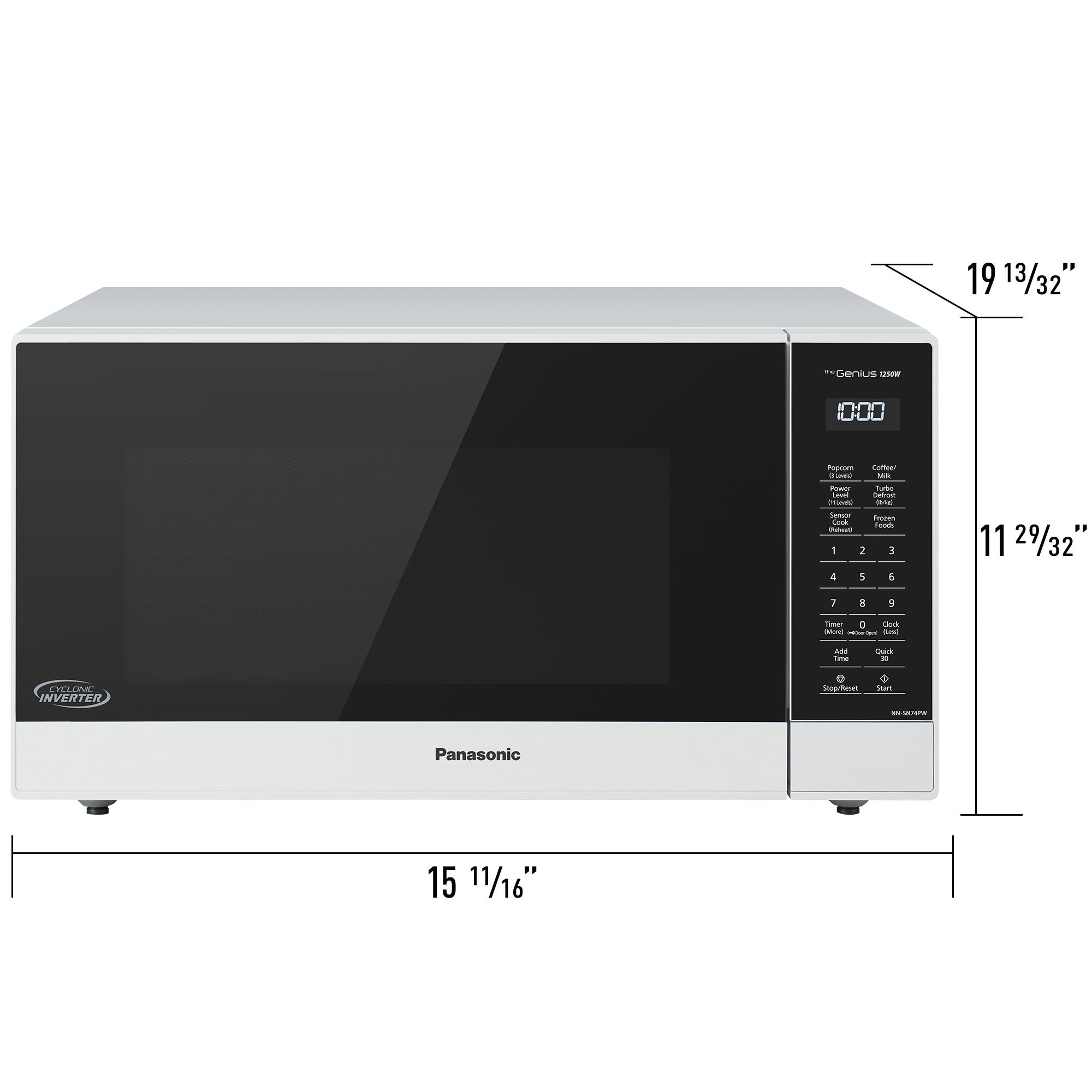 1.6 cu. ft. Cyclonic Wave Inverter Microwave, 1250W - NN-SN74P