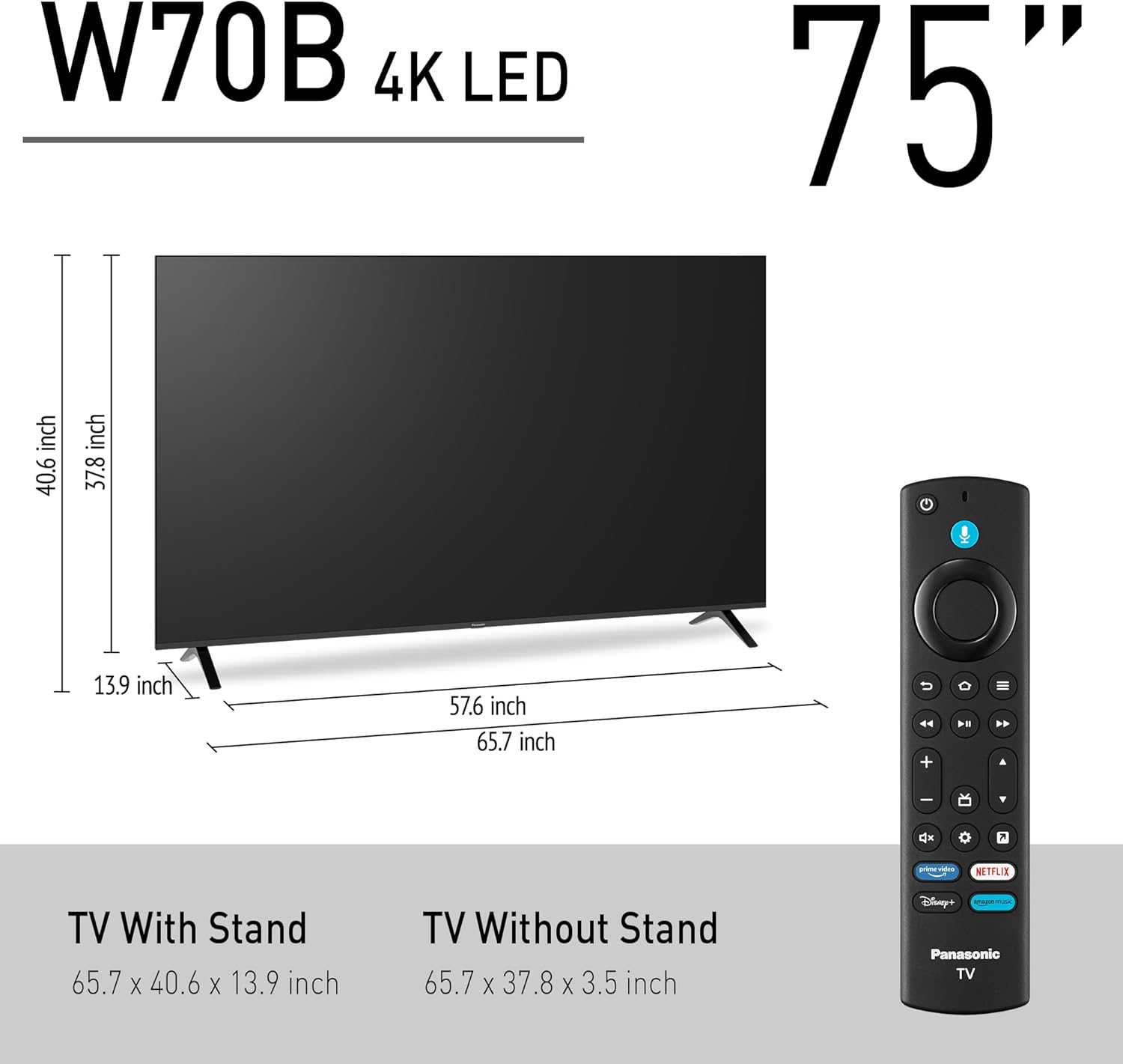 Televisor LED Panasonic - Serie W70