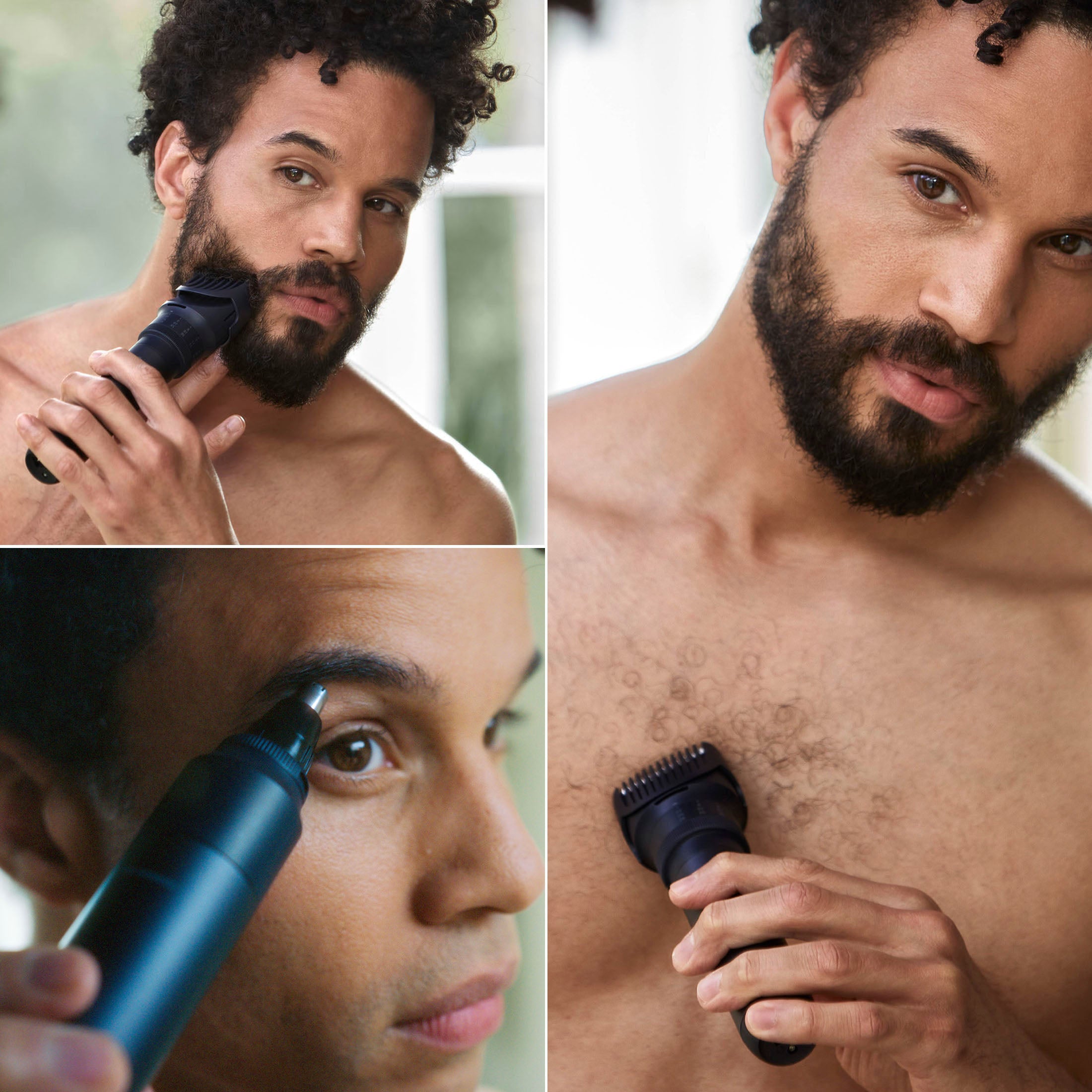 Precision facial hair outlet trimmer