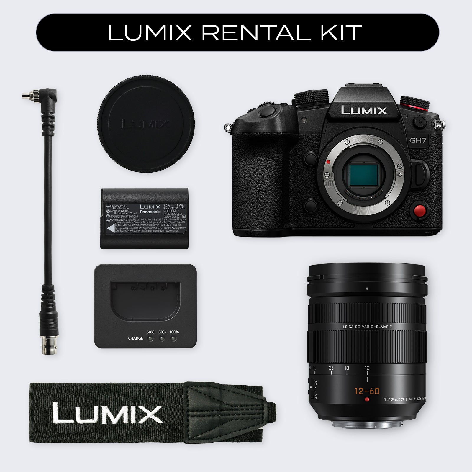 LUMIX GH7 Micro Four Thirds Mirrorless Camera with G 12-60mm F2.8-4 Lens (Rental Kit)