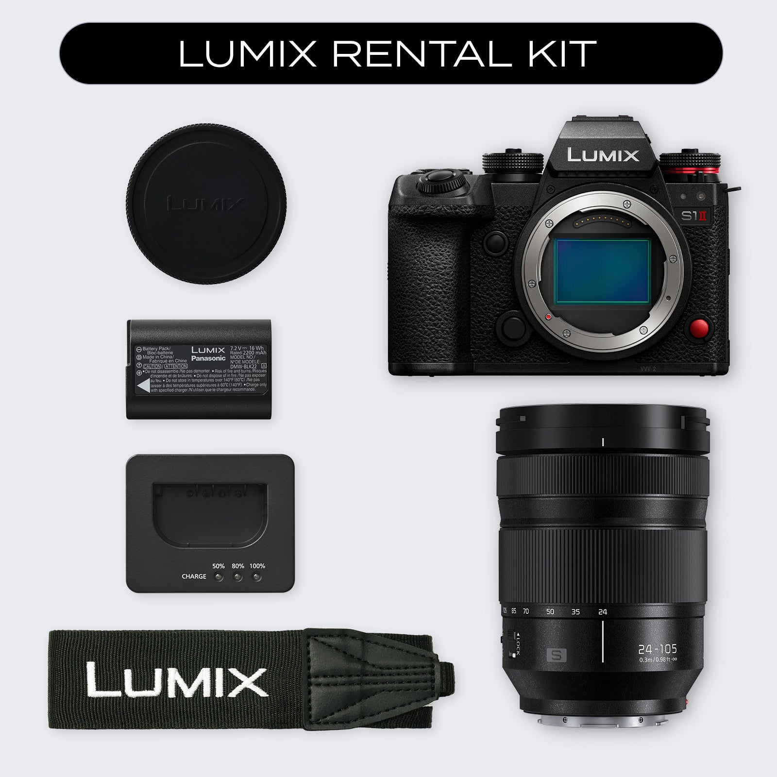 LUMIX S1II Full Frame Mirrorless Camera with S 24-105mm F4 MACRO L-Mount Lens (Rental Kit)
