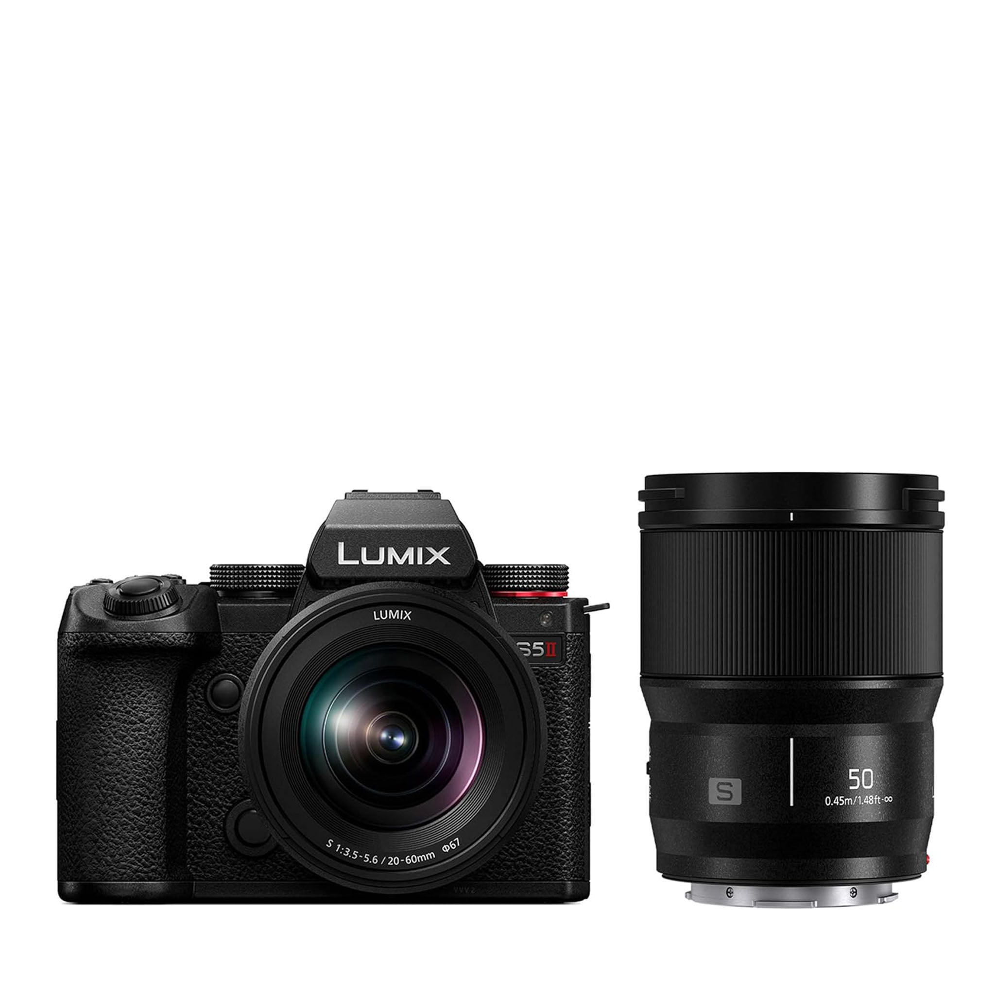 S5M2 Full Frame Mirrorless Camera + 20-60mm F3.5-5.6 Lens + 50mm F1.8 Lens