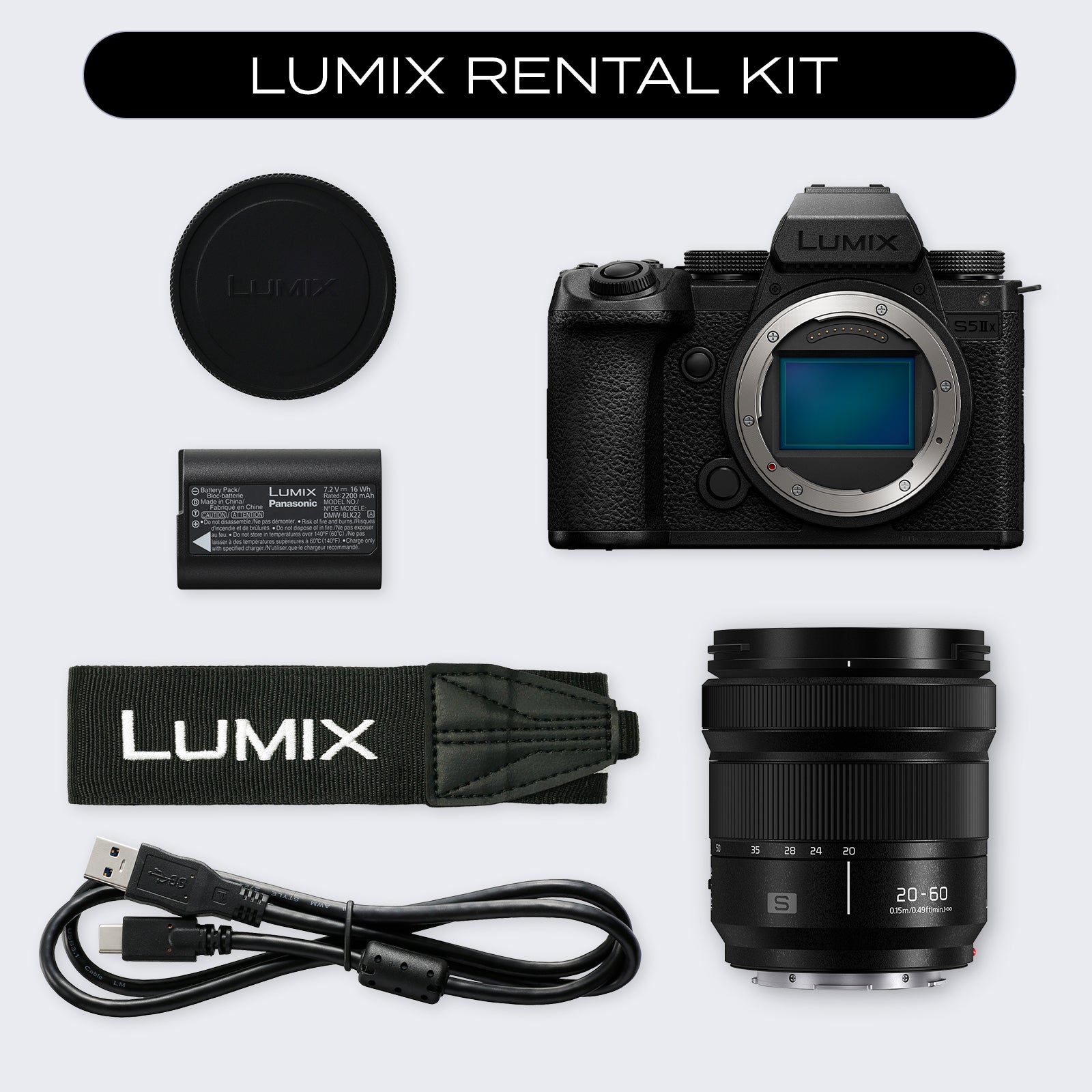 LUMIX S5IIX Full Frame Mirrorless Camera with S 20-60mm F3.5-5.6 Lens (Rental Kit)