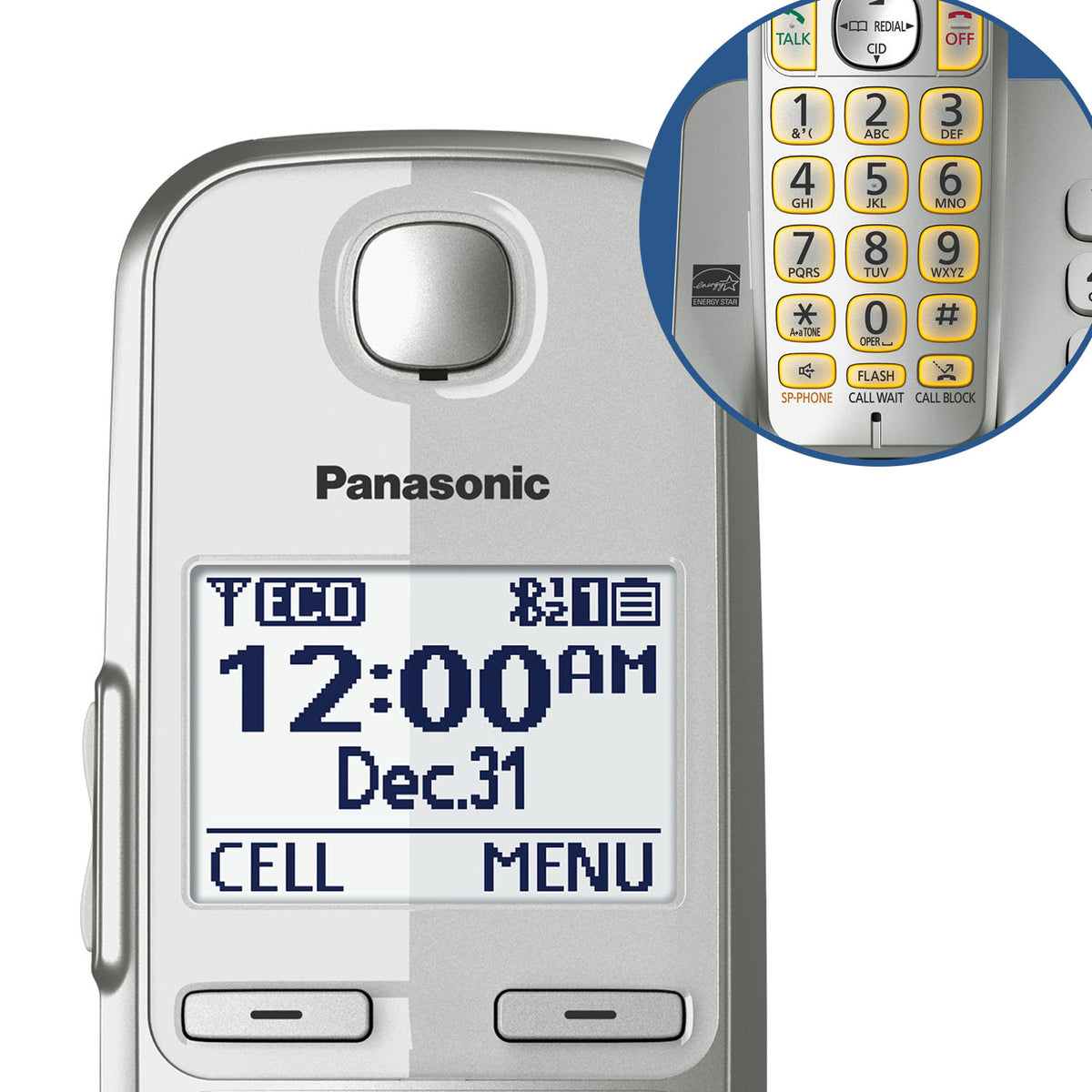 Panasonic Link2Cell Cordless Phone System with 4 Handsets, Digital