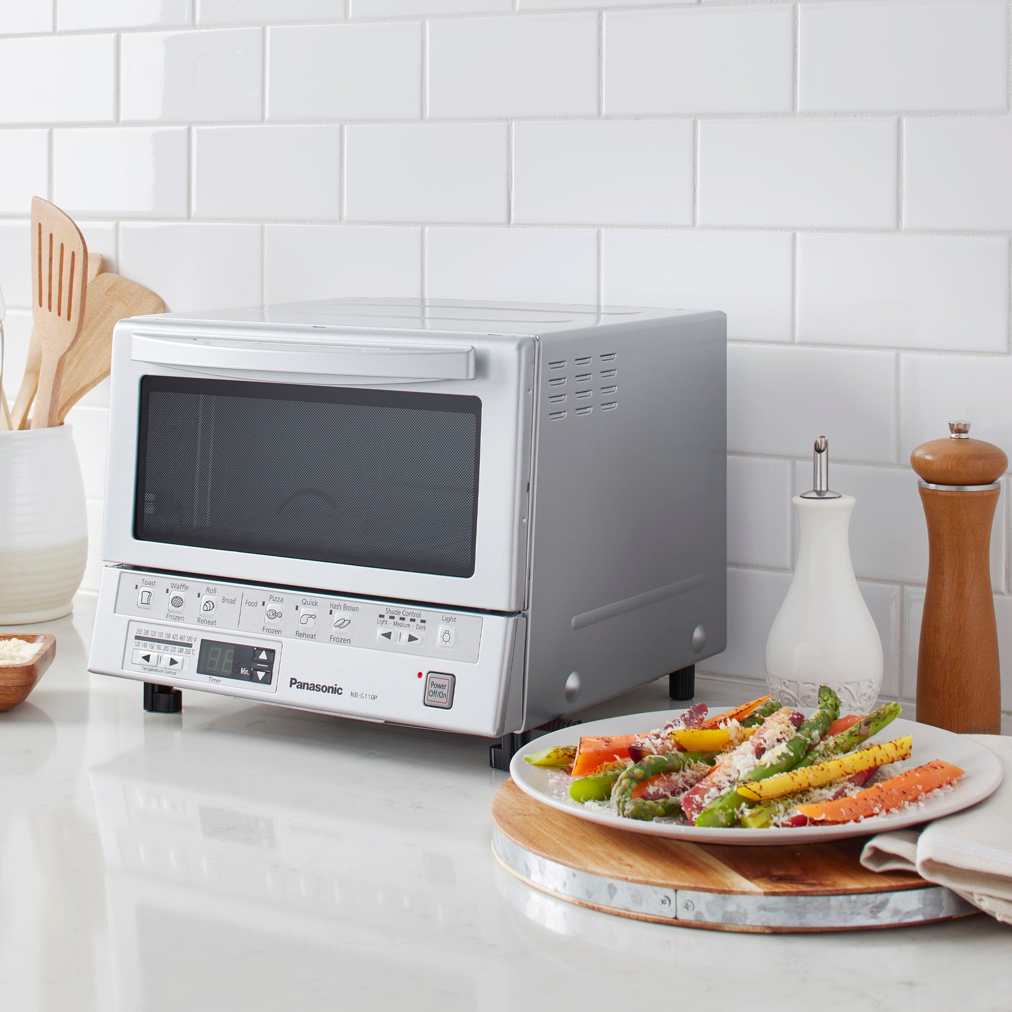 Panasonic FlashXpress Toaster Oven - 1300 W - 7.2 qt - Silver