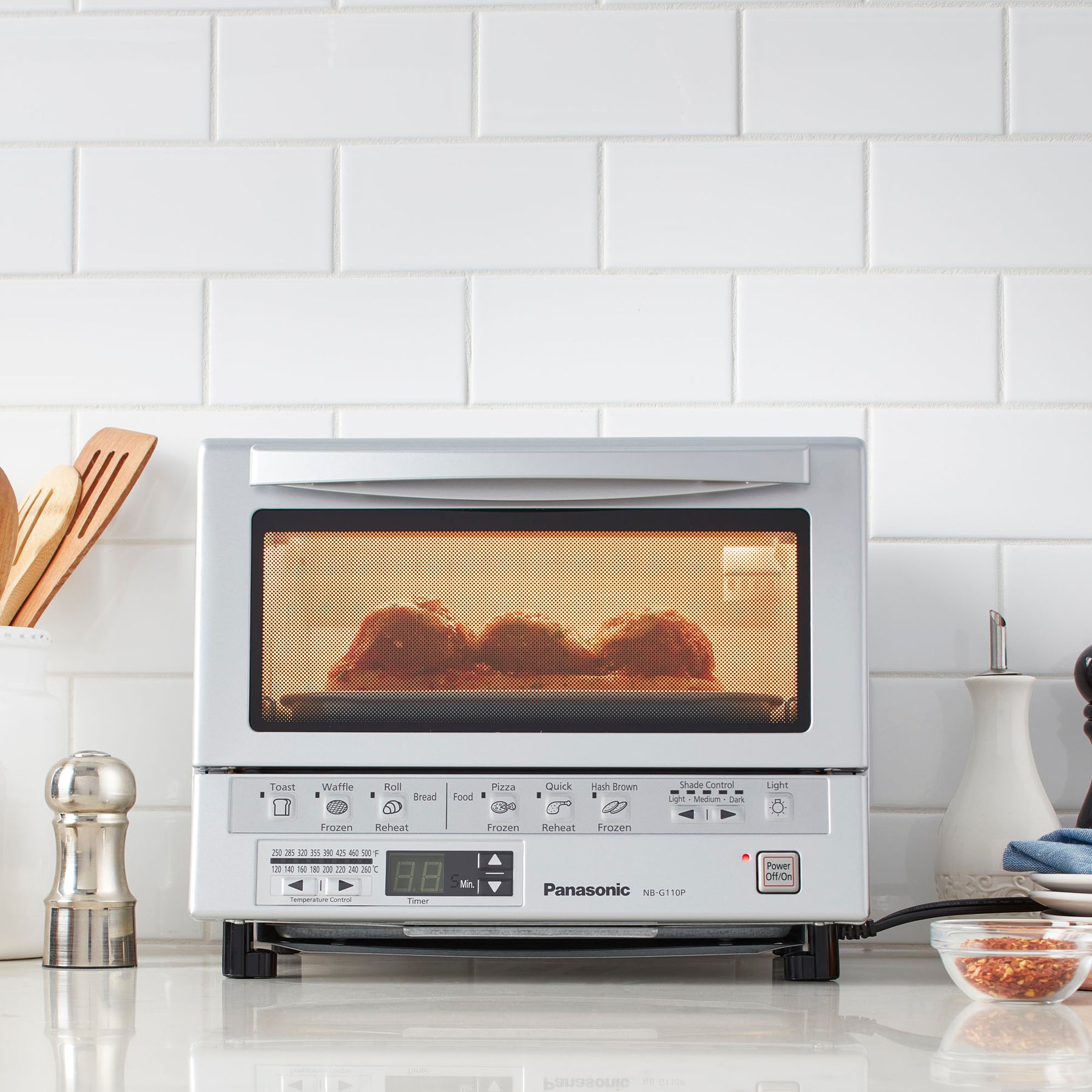 Panasonic FlashXpress™ Toaster Oven, 4Slice Toaster 1300W NBG110P