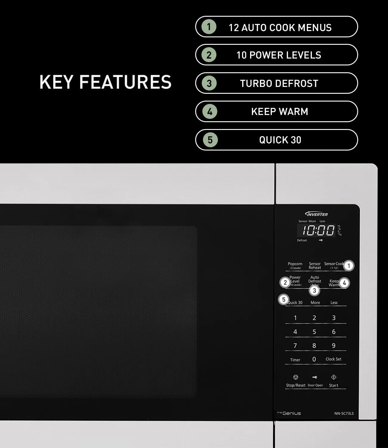 Panasonic Microwave Oven with Inverter Technology 1.6 cu. ft. 1200