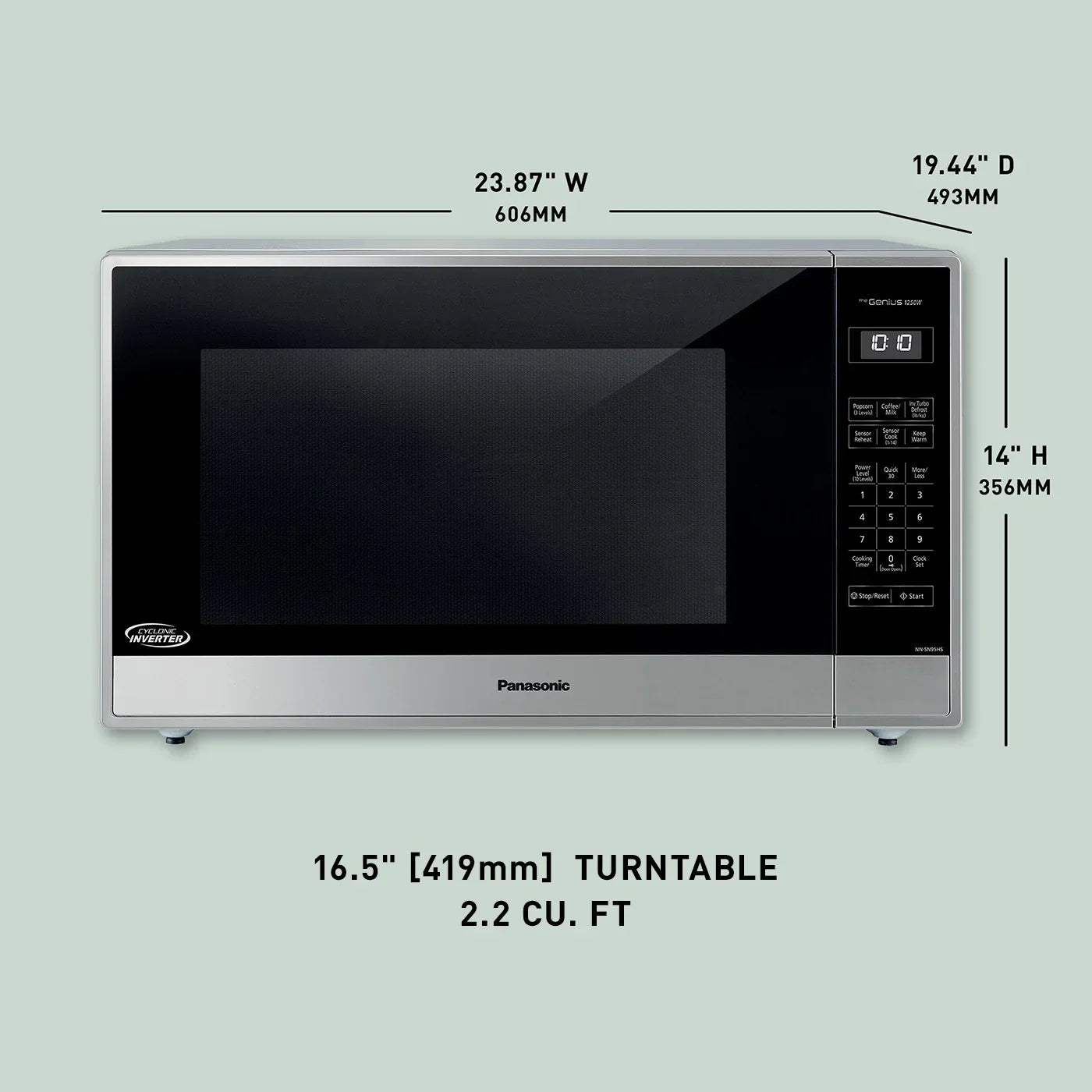 2.2 Cu. Ft. Inverter Microwave 1250W NN-SN95HS