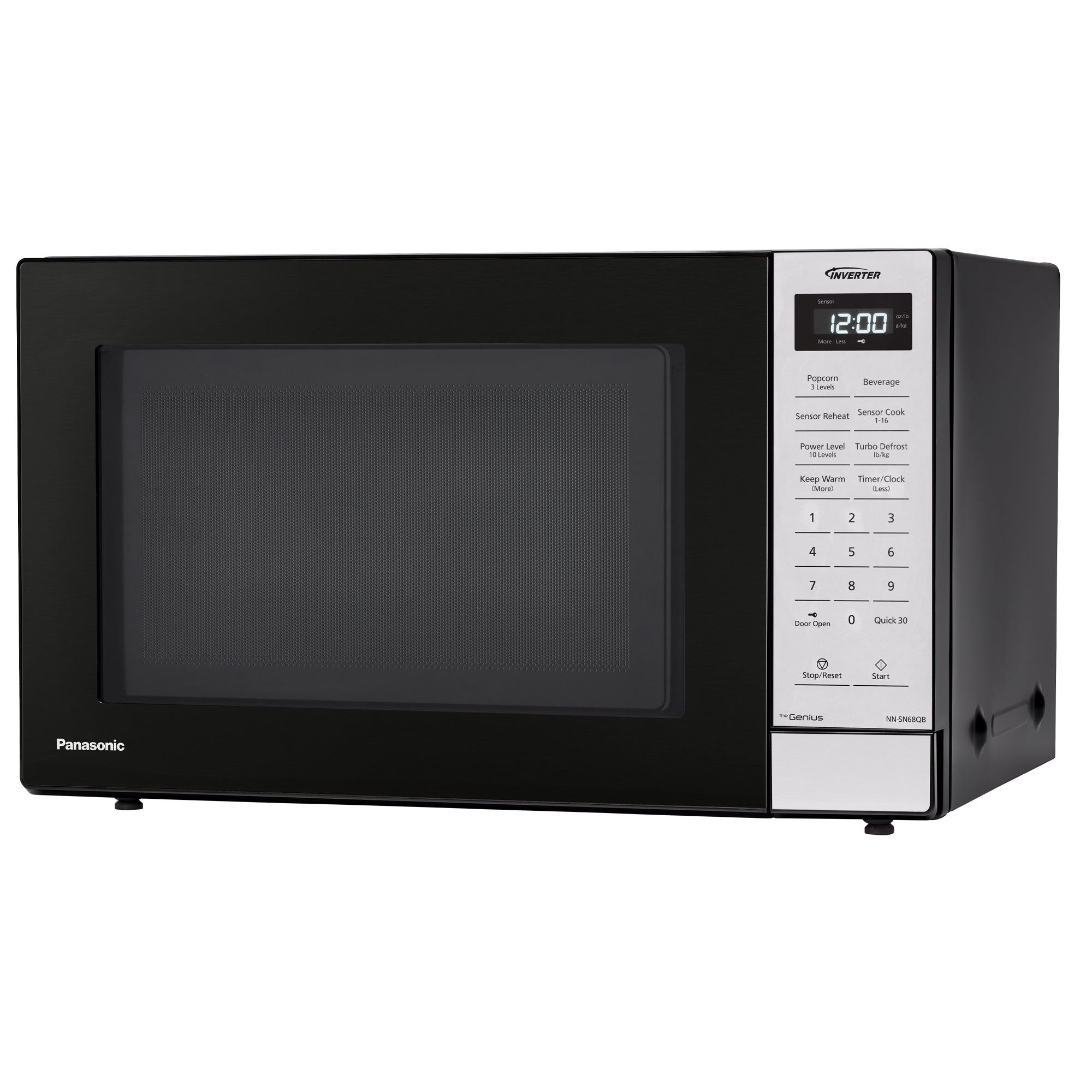 Microondas Inverter de 1,2 pies cúbicos y 1250 W - NN-SN68QB