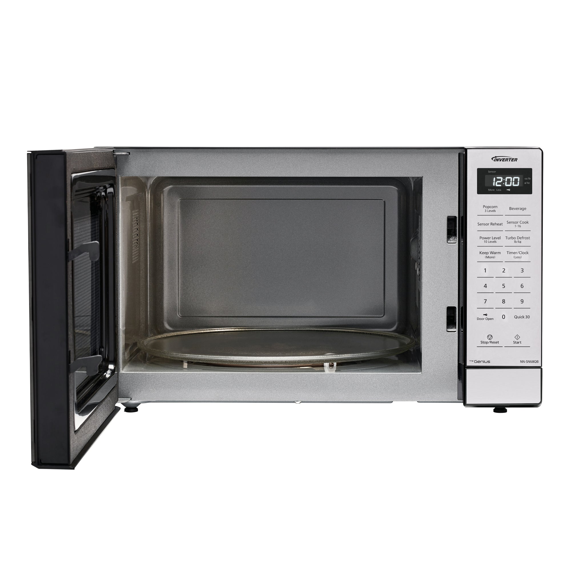 Microondas Inverter de 1,2 pies cúbicos y 1250 W - NN-SN68QB