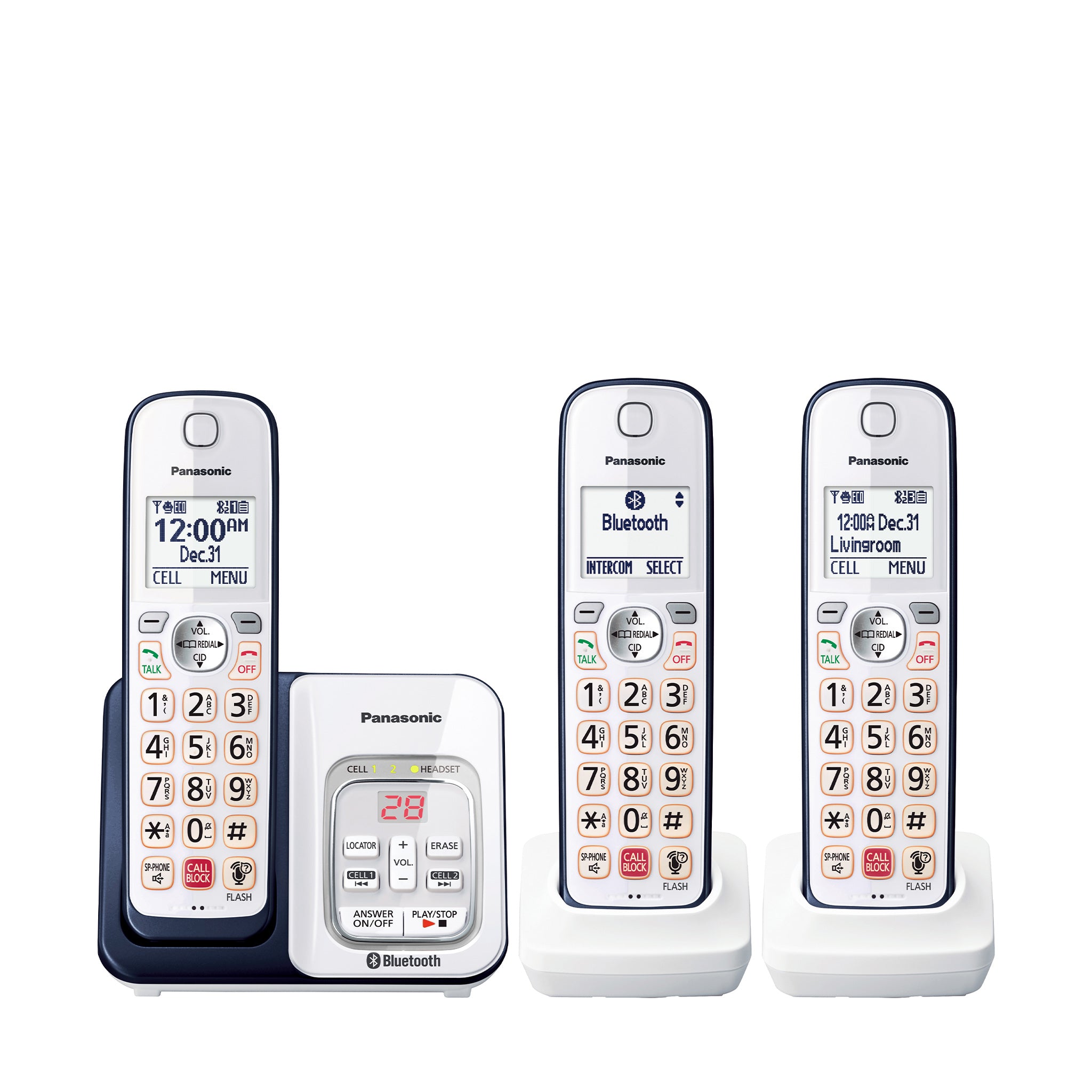 Panasonic Cordless Phone System with Digital Answering Machine, KX