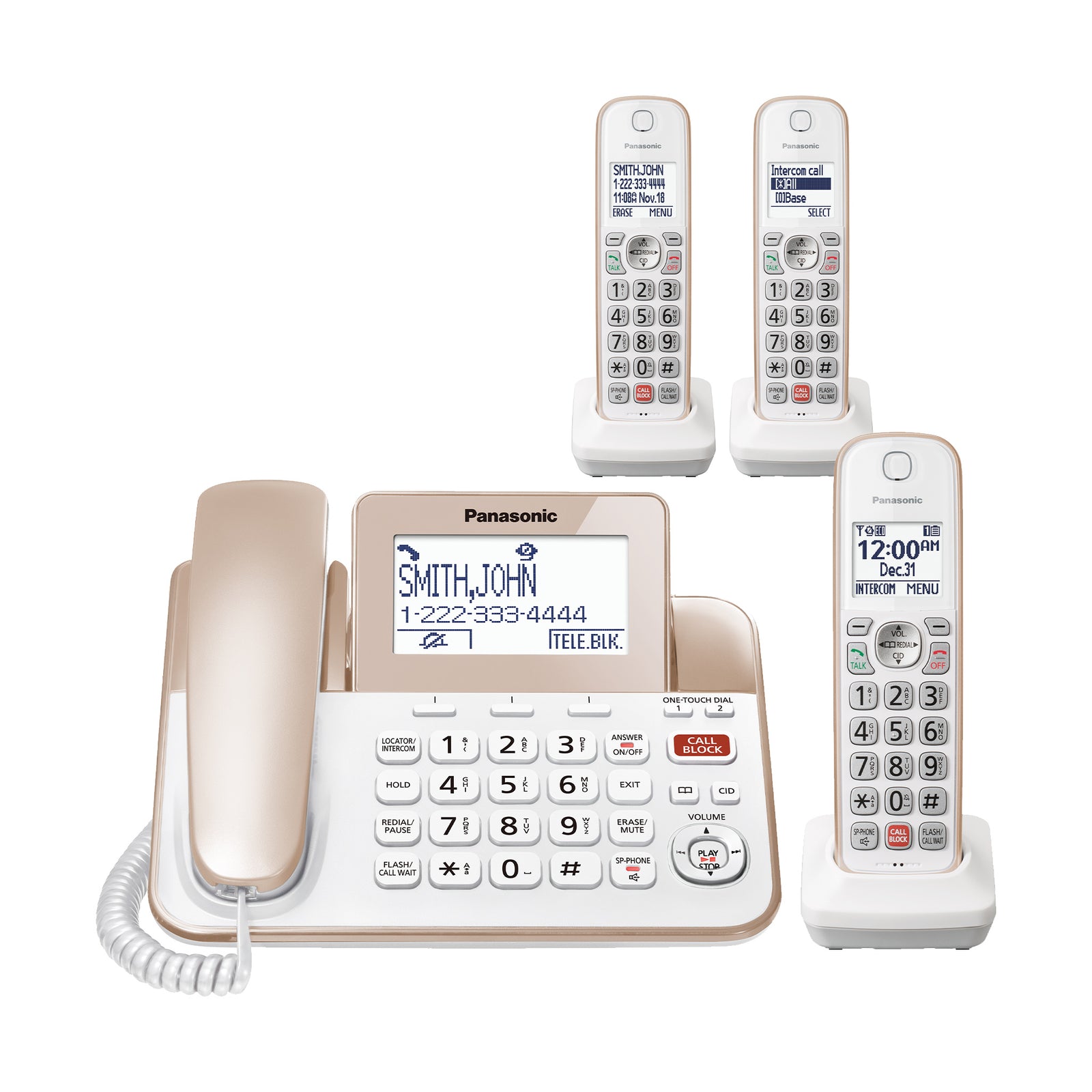 Panasonic Corded Phone with Cordless Handsets KXTGF853x Series