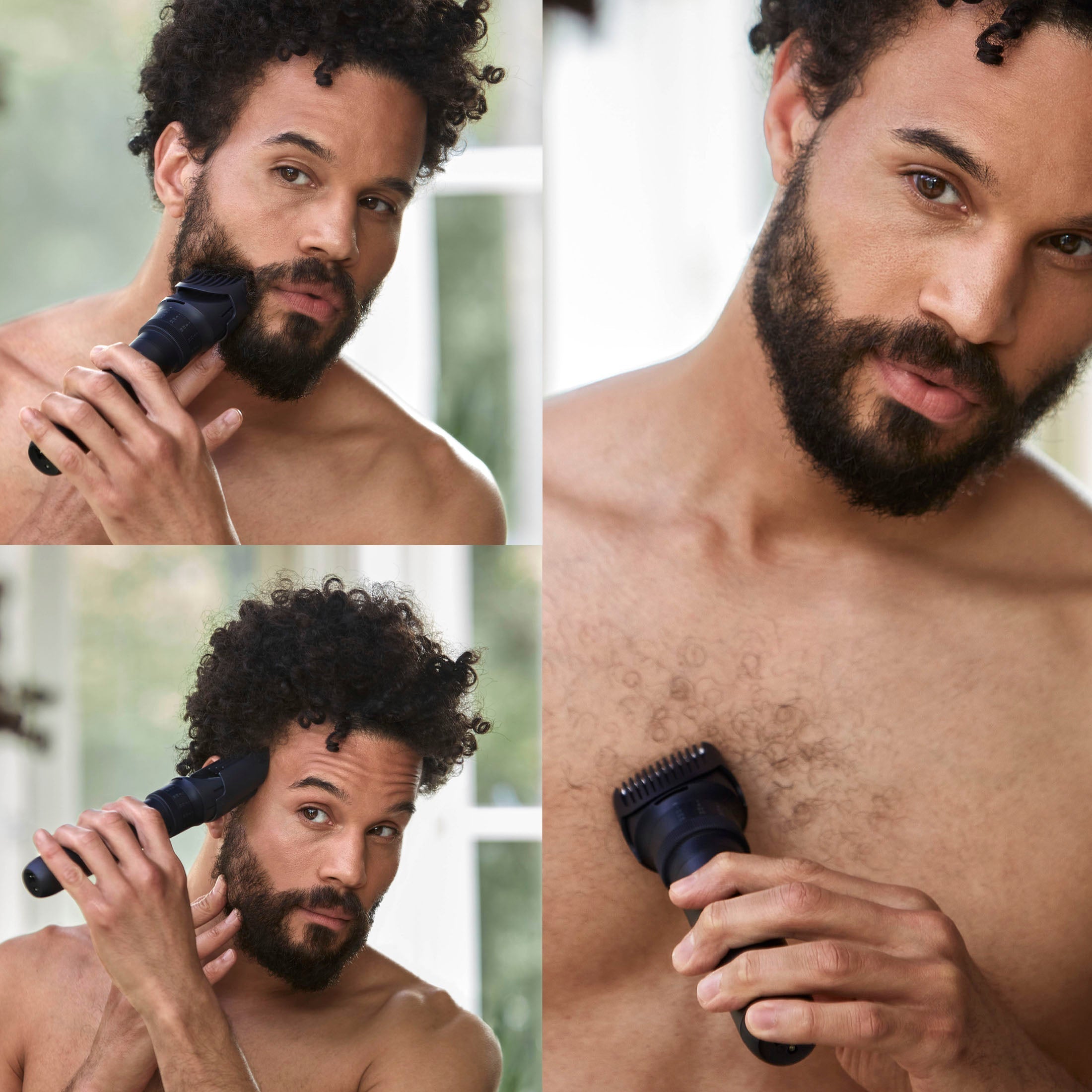 Kit de démarrage pour tondeuse à barbe, cheveux et corps MultiShape avec 4 peignes (1-30 mm)