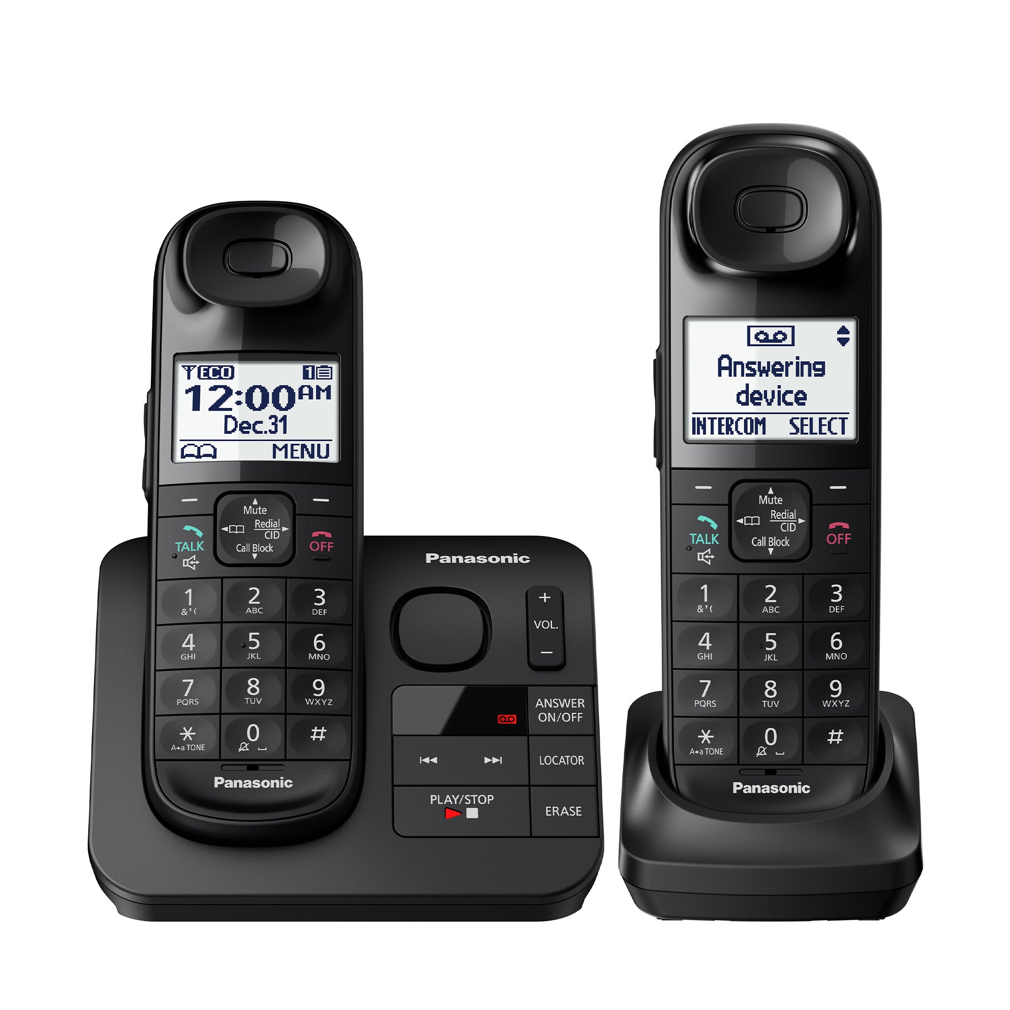 Panasonic Cordless Phone System with 2 Handsets, Digital 