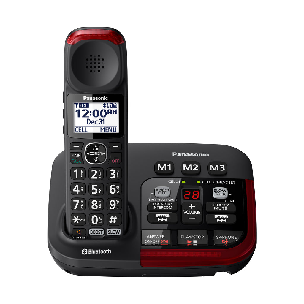 Panasonic Single Line Digital Cordless Telephone, Black