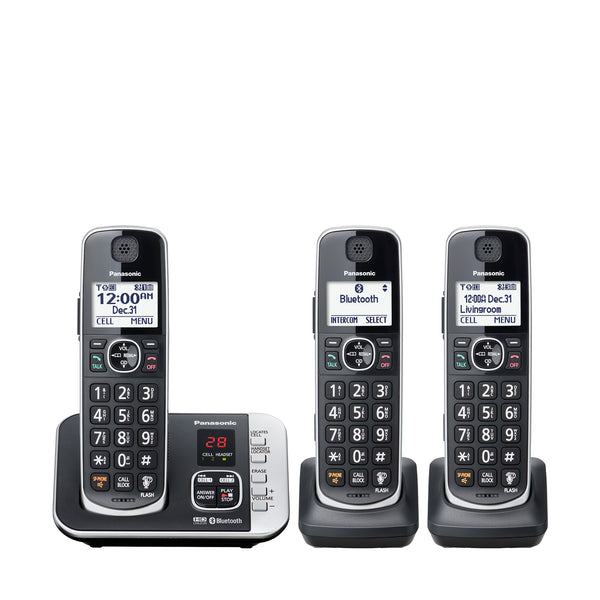 Panasonic Link2Cell Cordless Phone System with 3 Handsets 